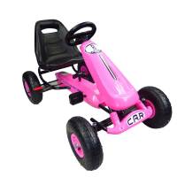 Go Kart Para Niños Con Pedales Y Llantas De Aire Tek Rosa