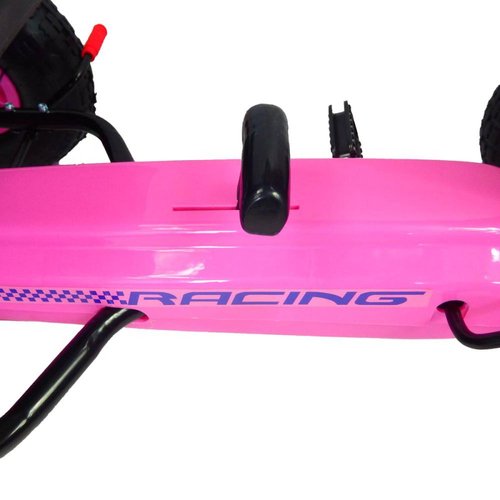 Go kart para niños con pedales y llantas de aire Tek Rosa 