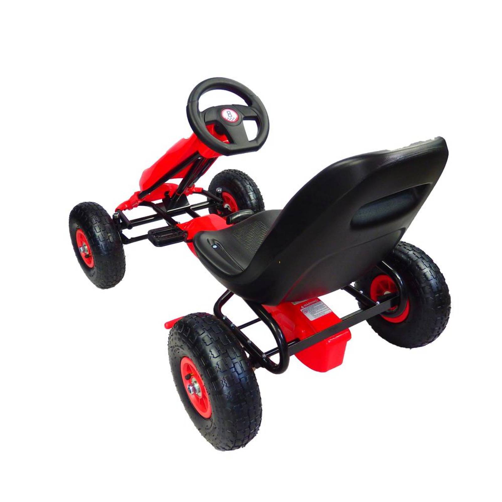 Go kart para niños con pedales y llantas de aire Tek Rojo 