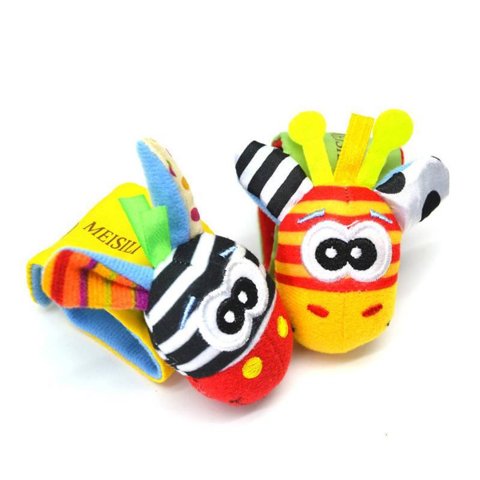 Pulsera para bebe sonaja estimulación temprana 2PZ Amarillo