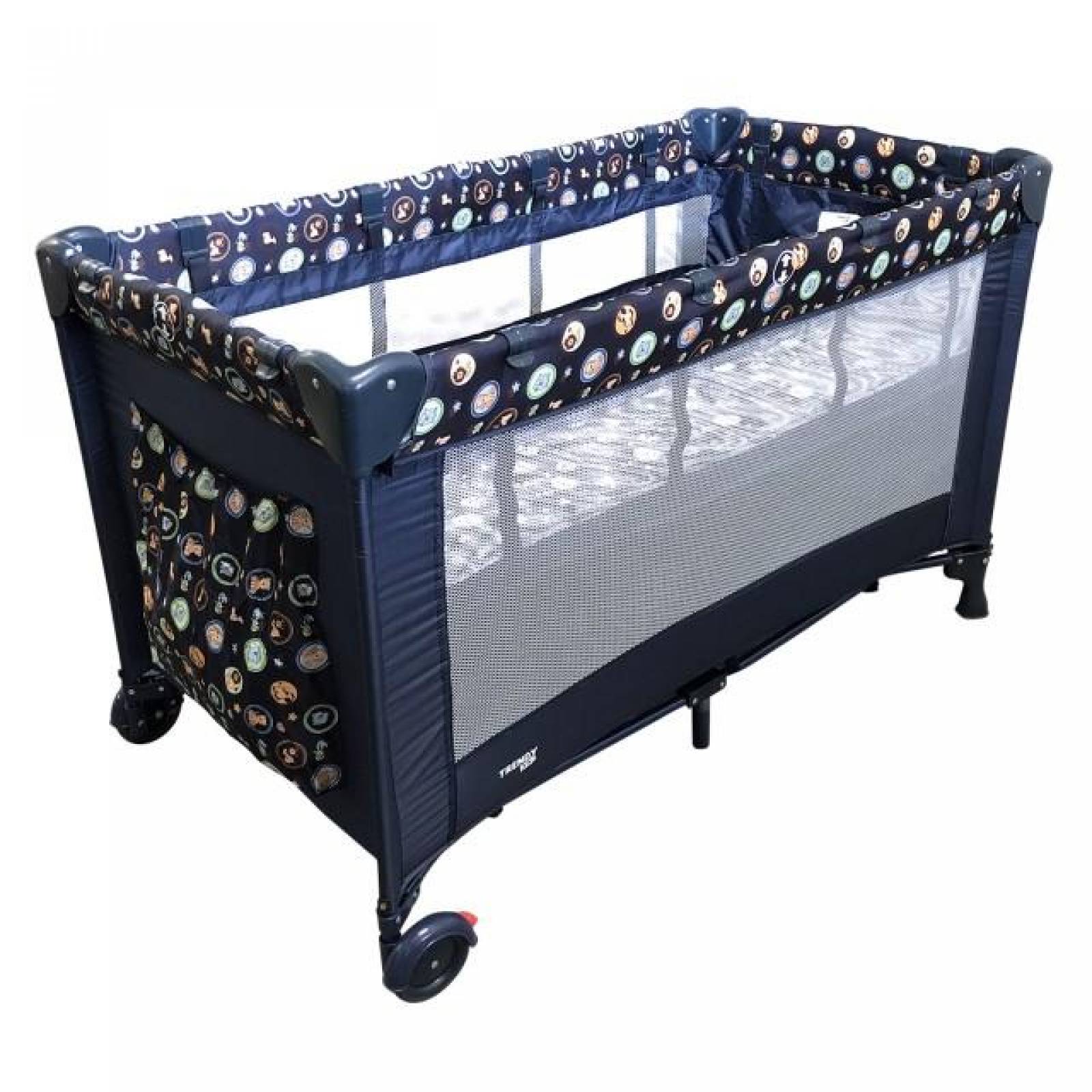 Cuna de viaje para bebés de 2 niveles 0 a 36 meses Trendy Kids Azul marino