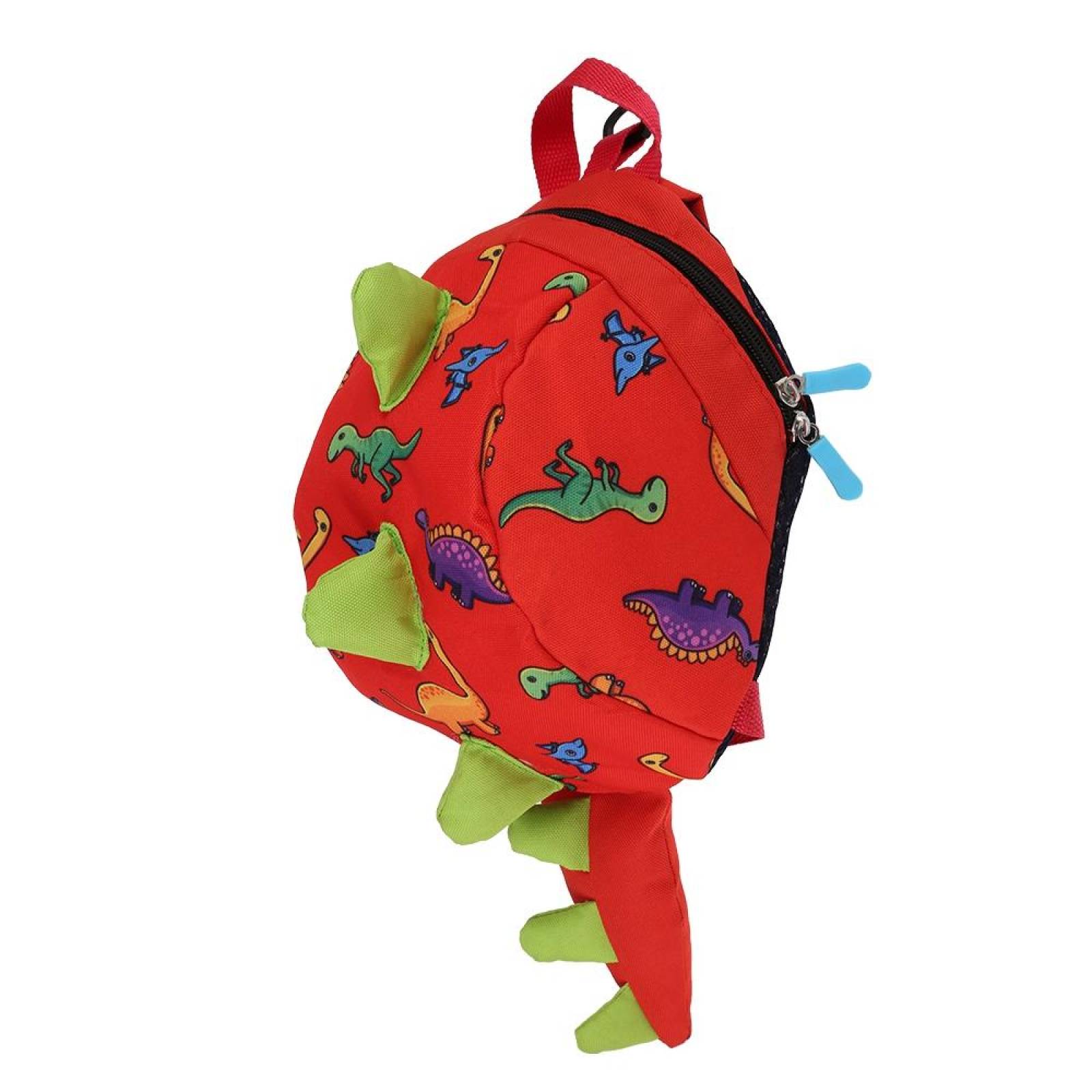 Bolso Mochila Para Preescolar y Guardería Backpack Dinosaurio Rojo