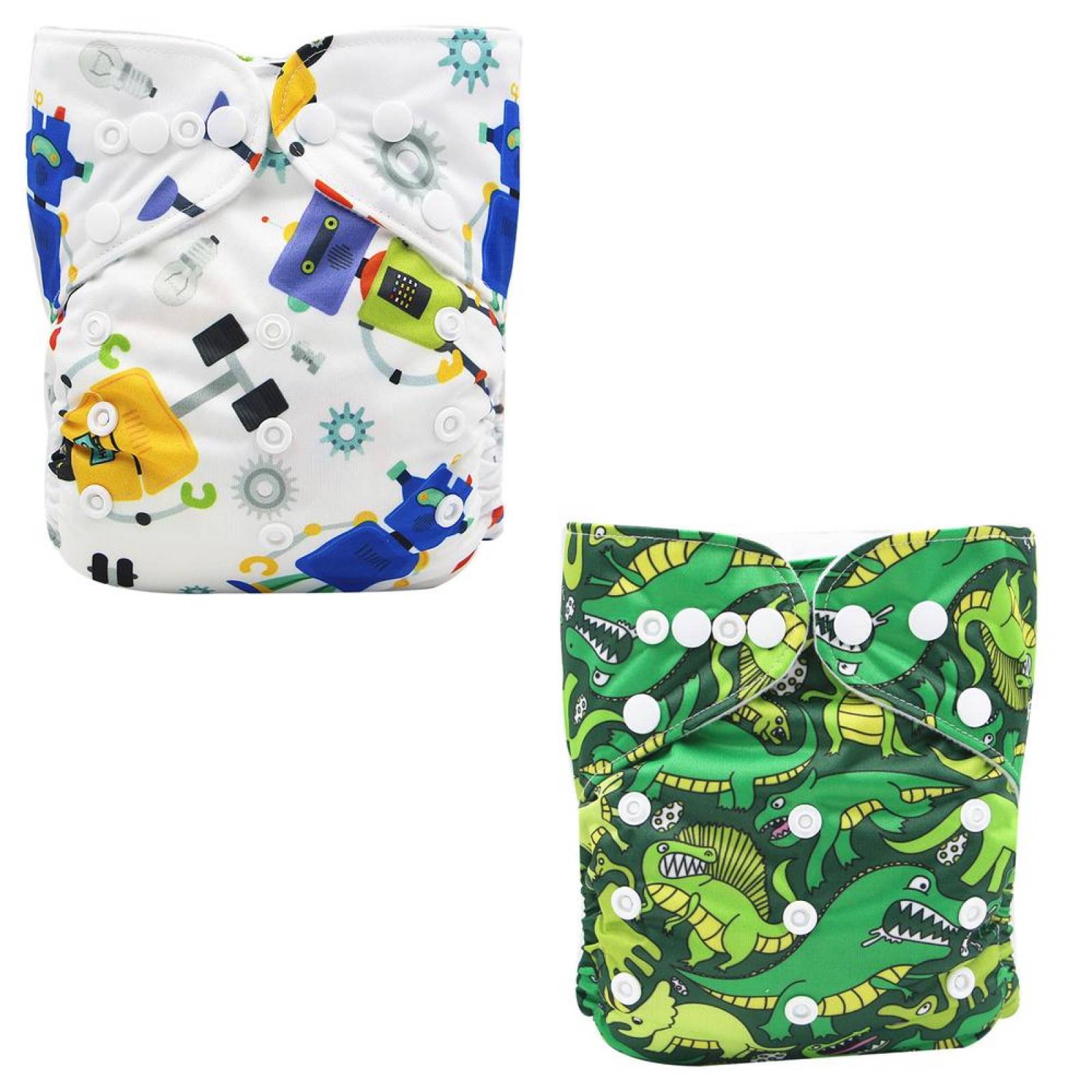 Pañal ecologico de tela reutilizable con Diseños 5 pañales+ 5 Insertos Niña