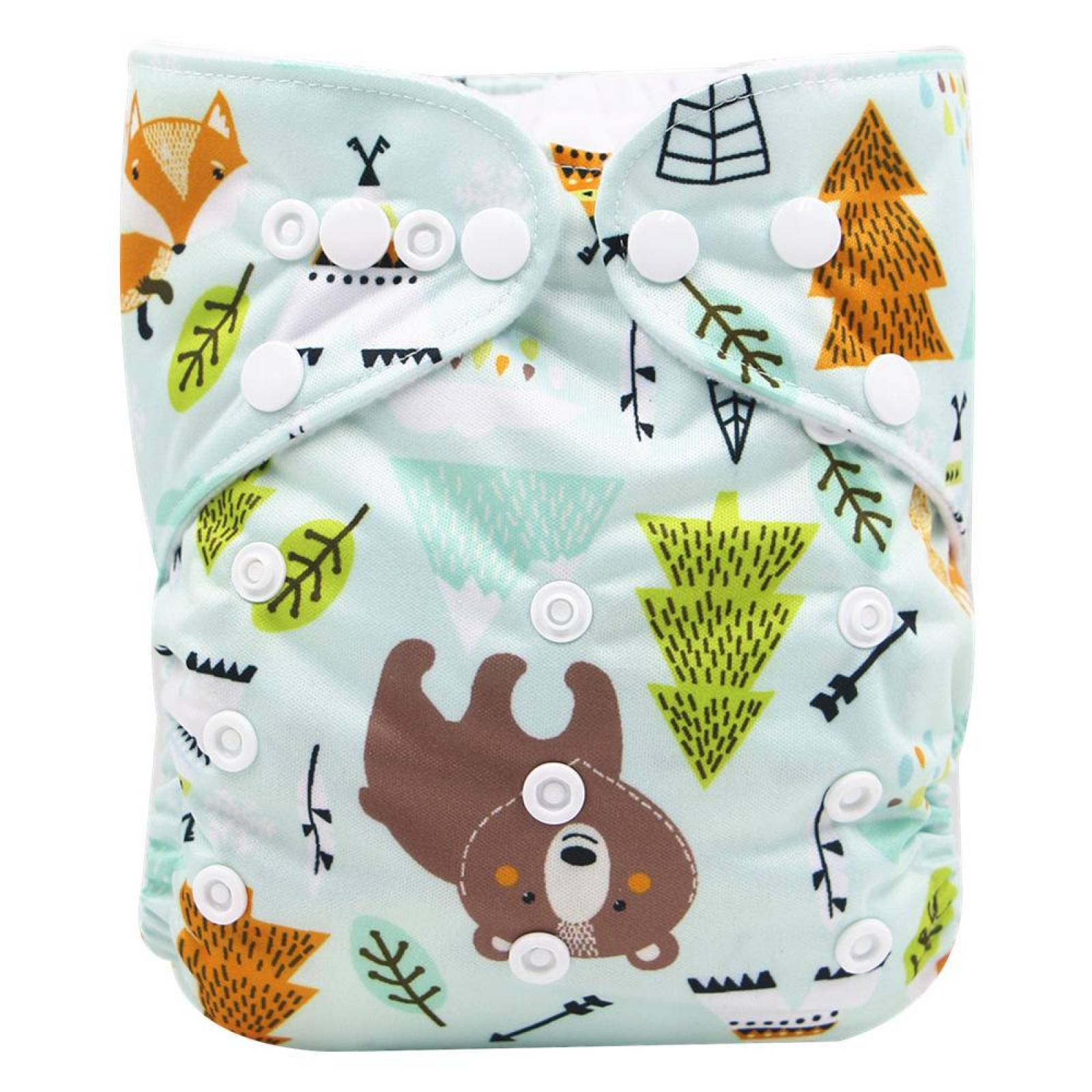Pañal ecologico de tela reutilizable con Diseños 5 pañales+ 5 Insertos Niña
