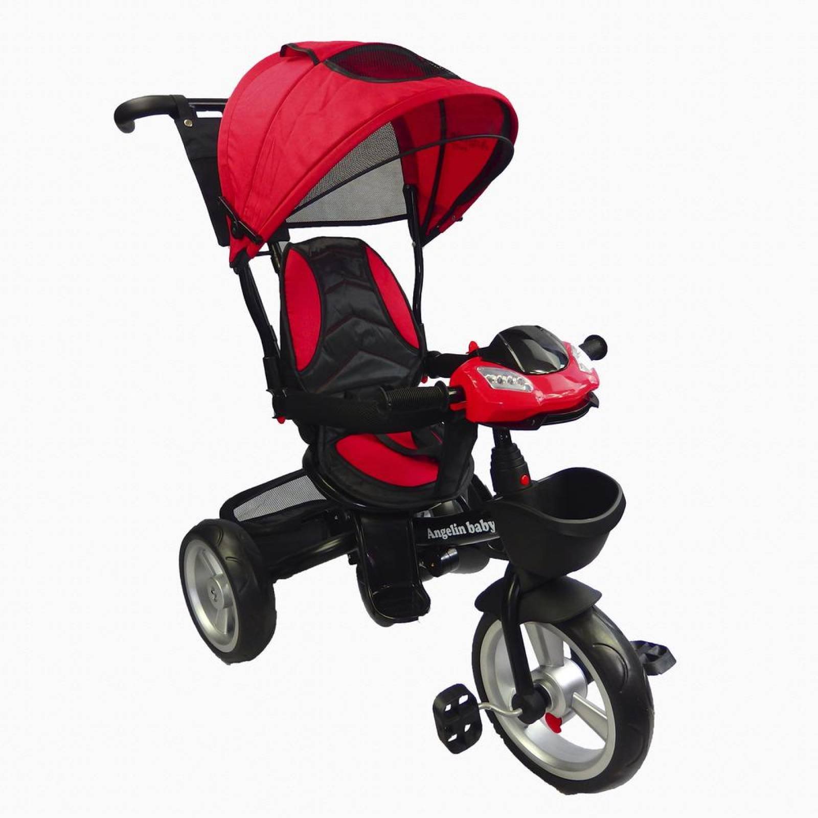 Triciclo para niño y niña con asiento giratorio a 360 Rojo 