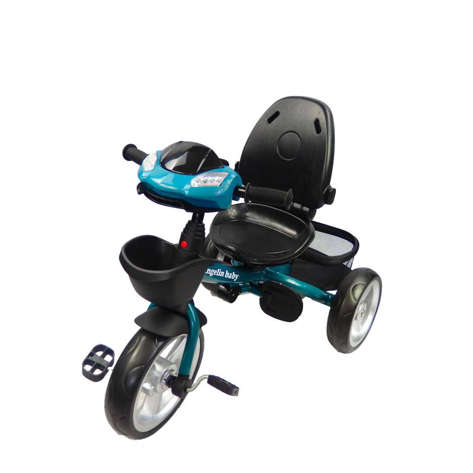 Triciclo para niño y niña con asiento giratorio a 360 Turquesa Agua