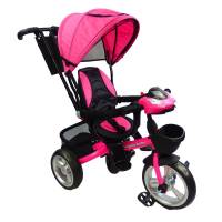 Triciclo Para Niño Y Niña Con Asiento Giratorio A 360 Rosa