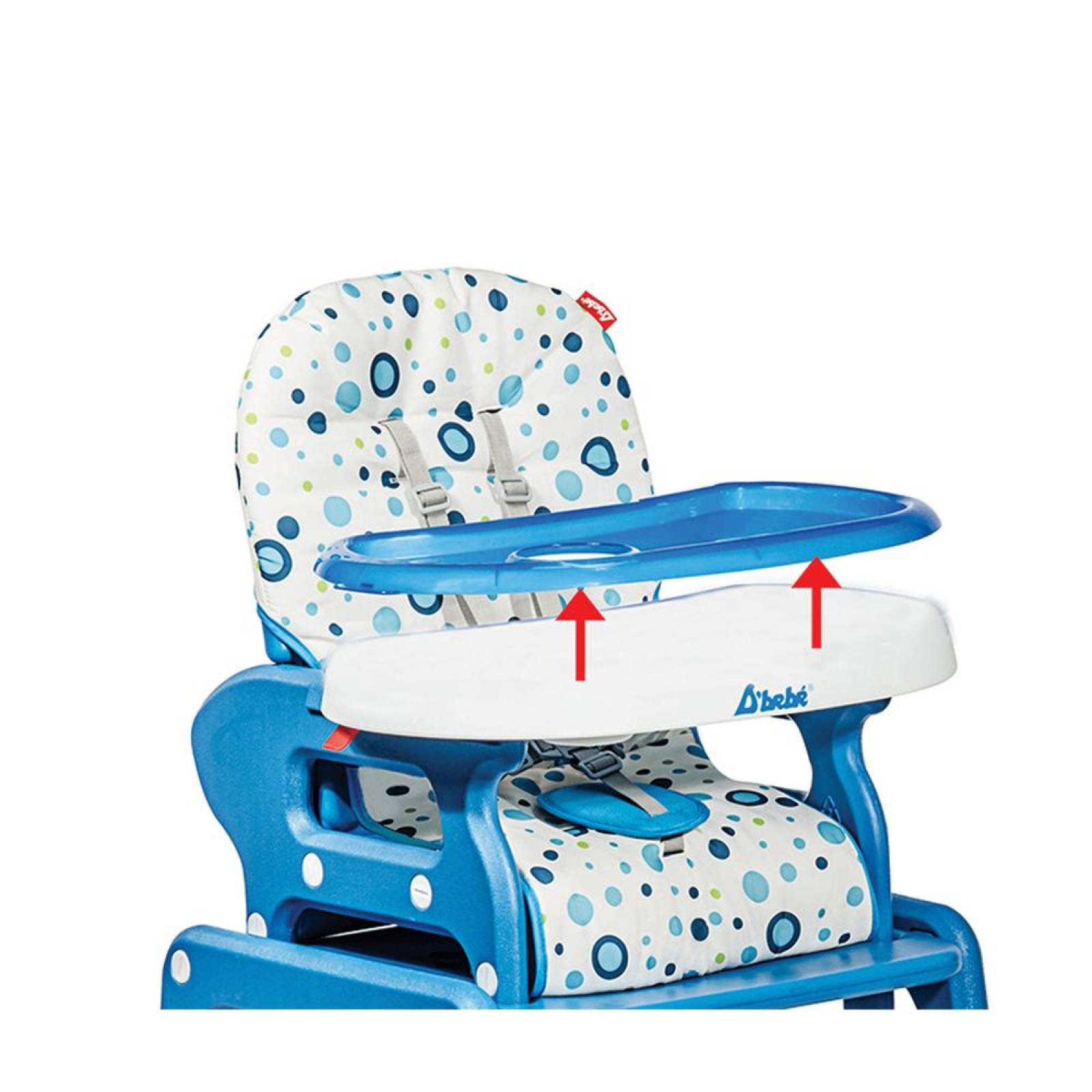 Periquera para Bebe Silla Alta para Comer MSI Azul o Verde 