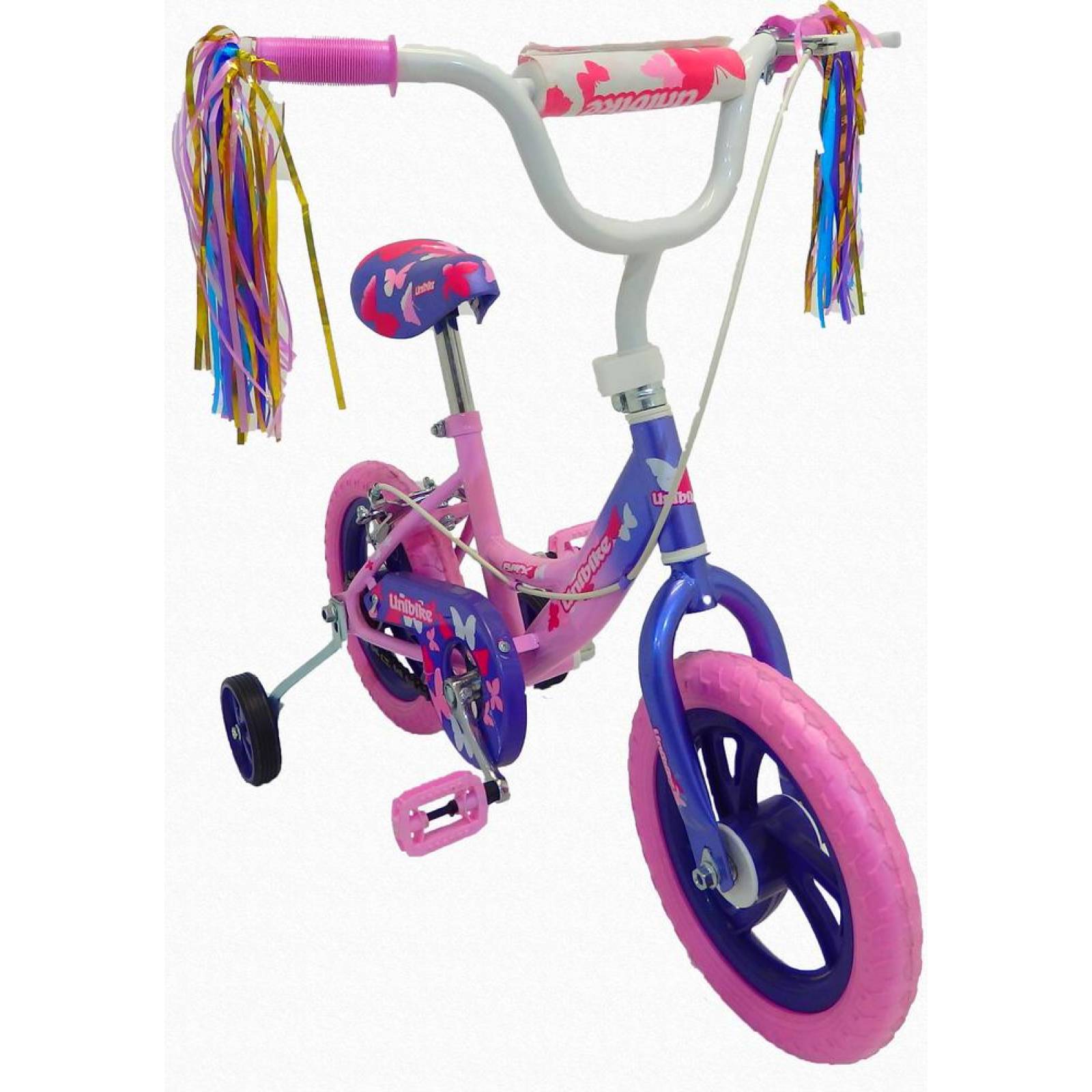 Bicicleta Infantil para niña Rodada 12 con llanta de goma Rosa 
