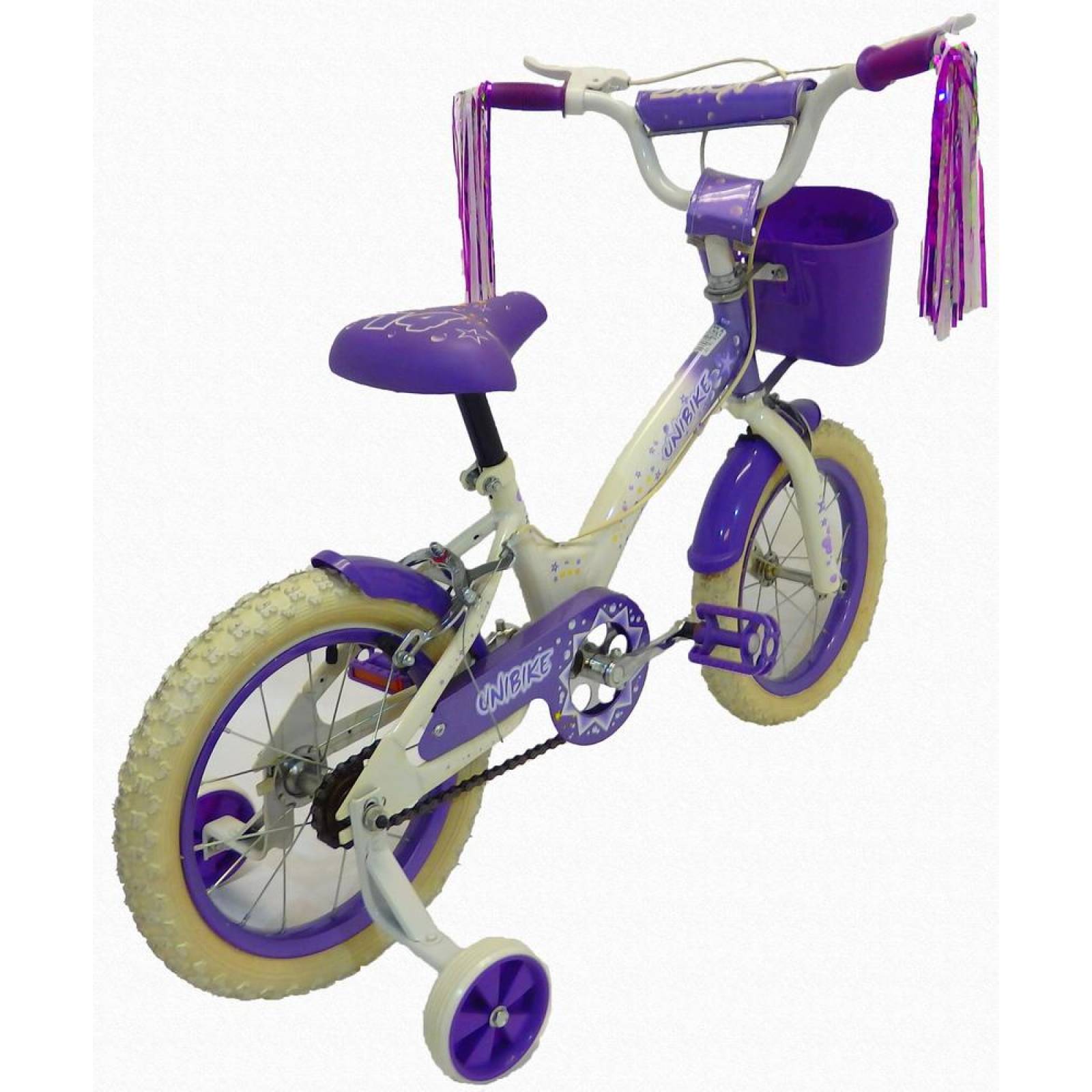 Bicicleta Infantil para niña rodada 14 Banco-Lila Violeta
