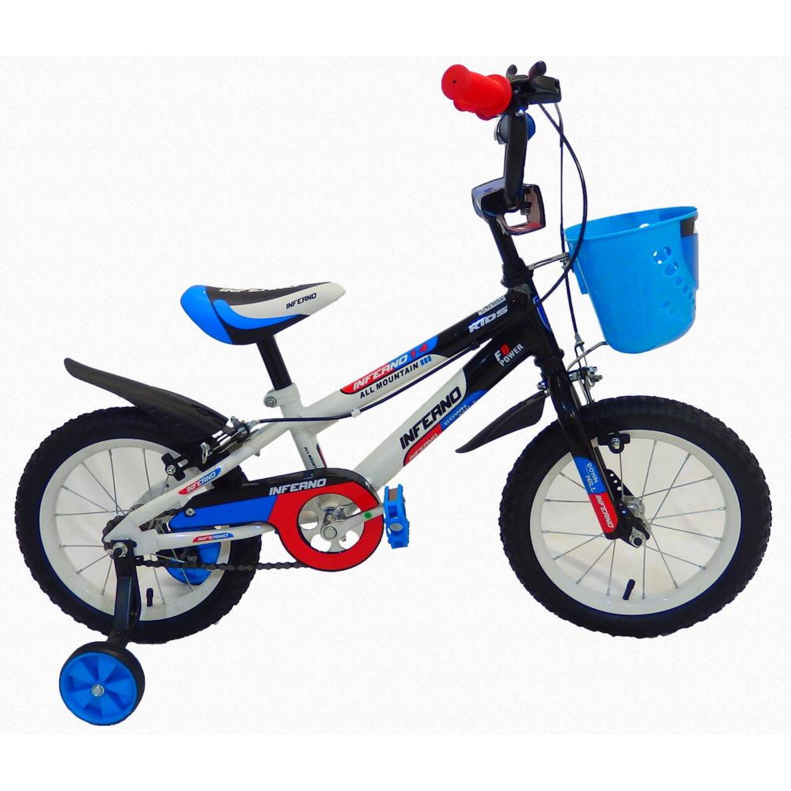 Bicicleta Infantil para niño rodada 14 Inferno  - Blanco