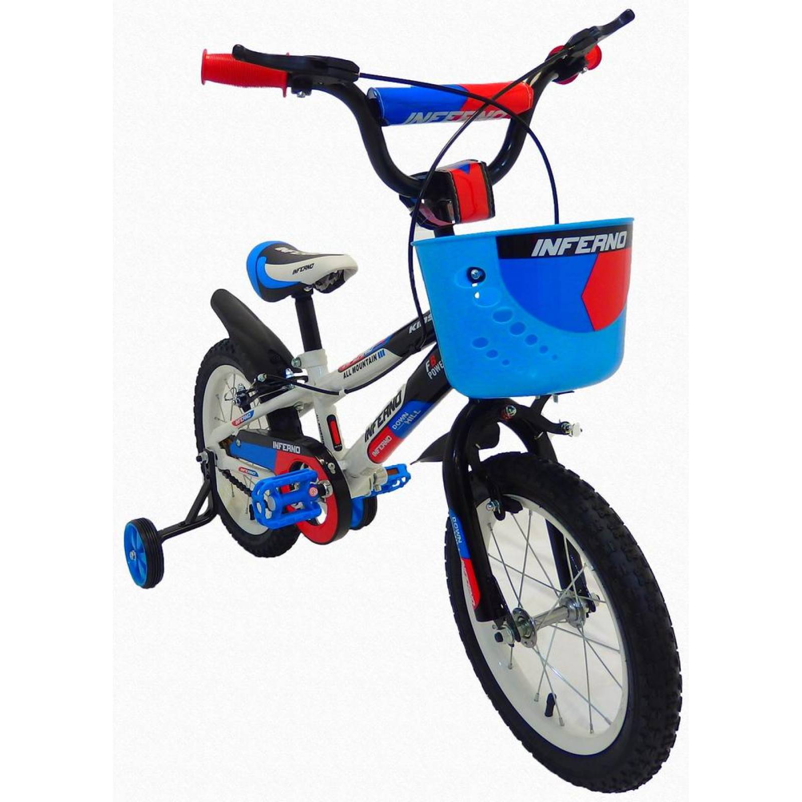 Bicicleta Infantil para niño rodada 14 Inferno  - Blanco