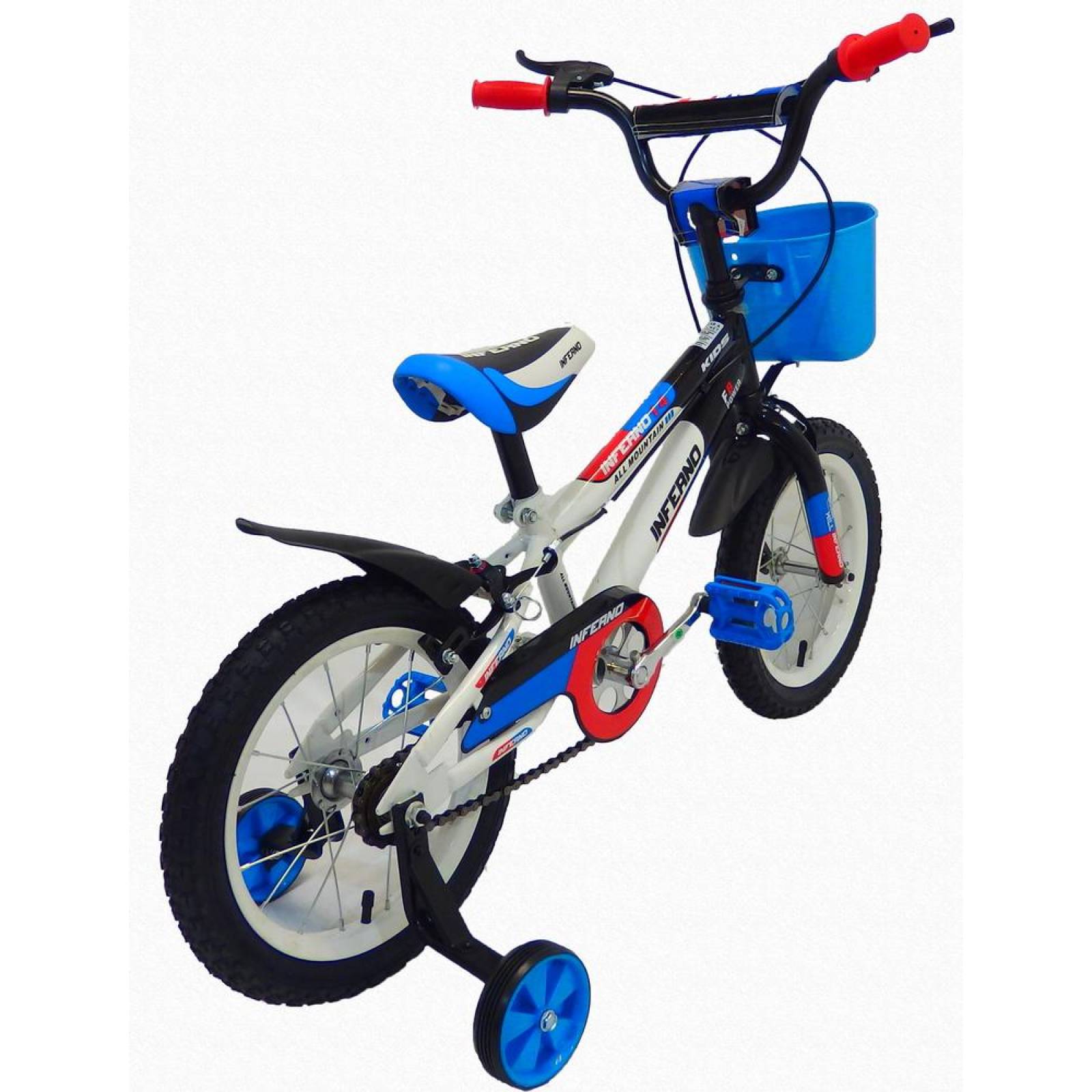 Bicicleta Infantil para niño rodada 14 Inferno  - Blanco