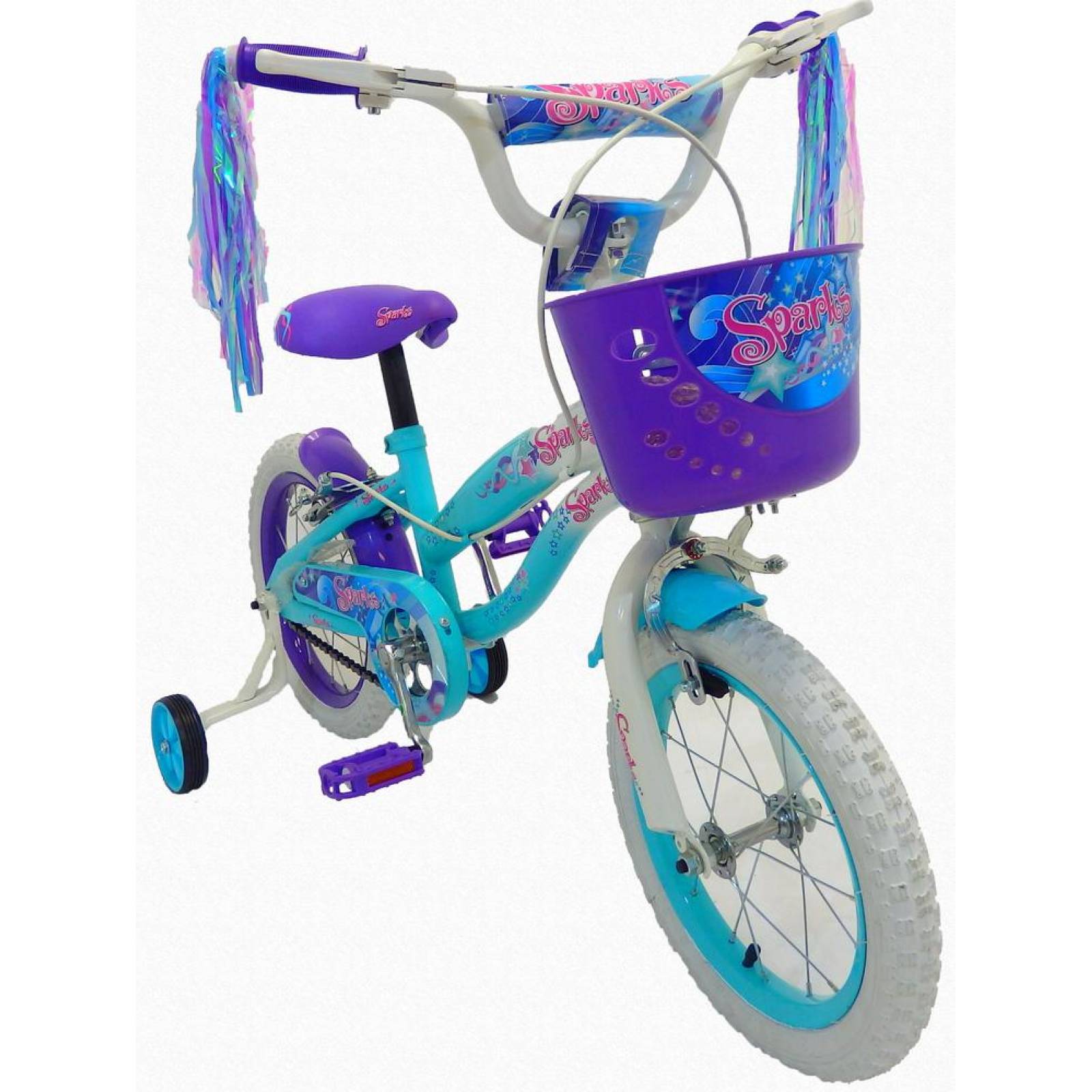 Bicicleta Infantil para niña rodada 14 SPARKS  - Celeste
