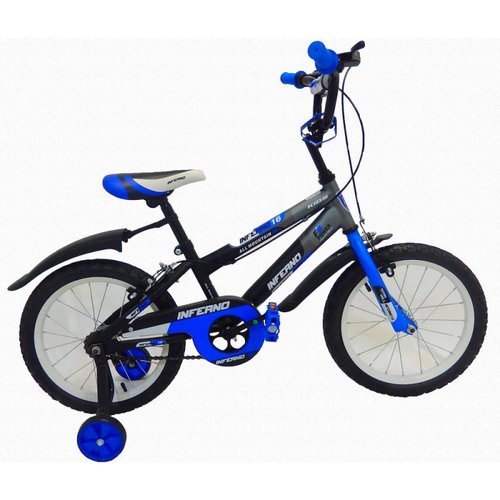 Bicicleta Infantil para niño rodada 16 Negro-Azul  - Azul
