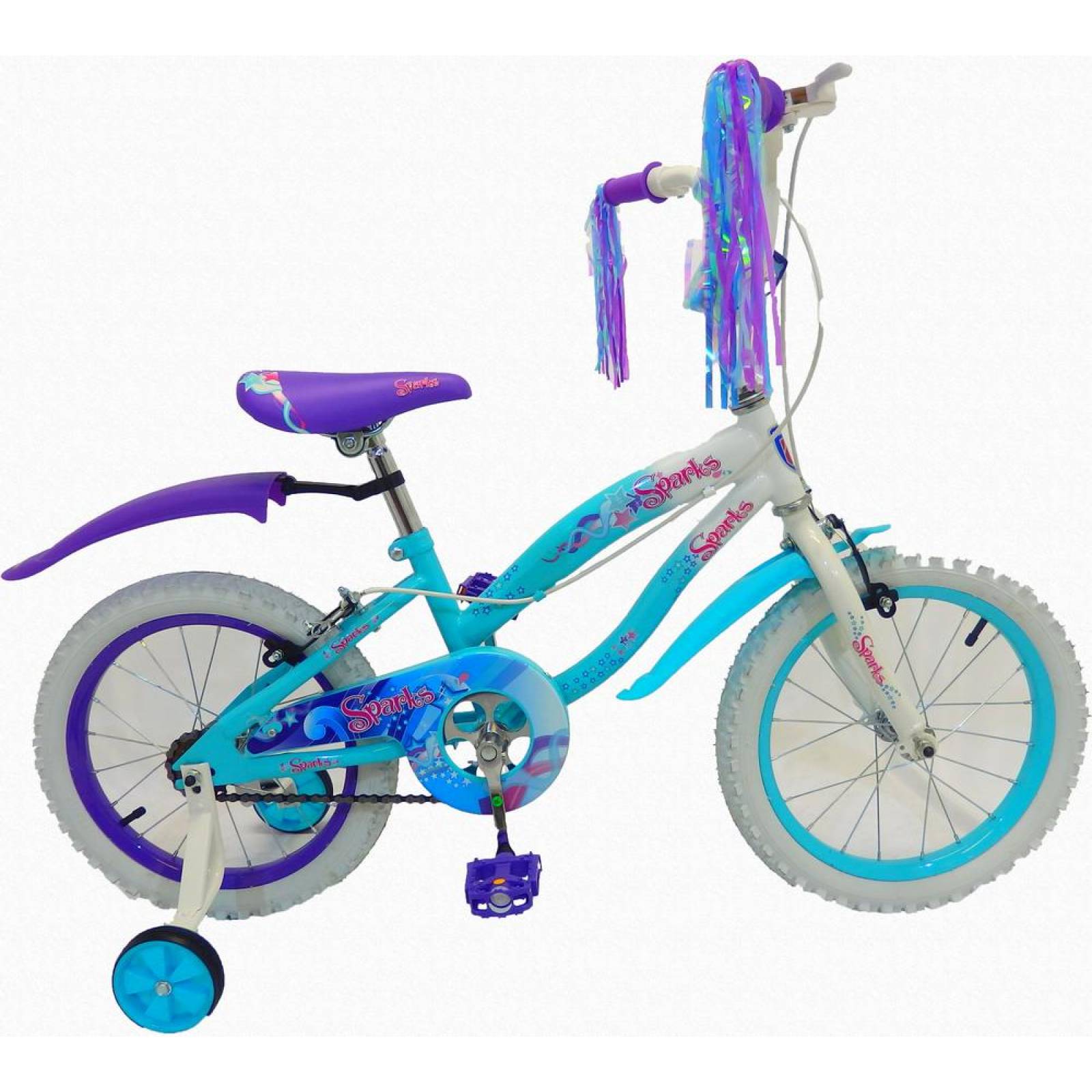 Bicicleta Infantil para niña rodada 16 Sparks  - Celeste