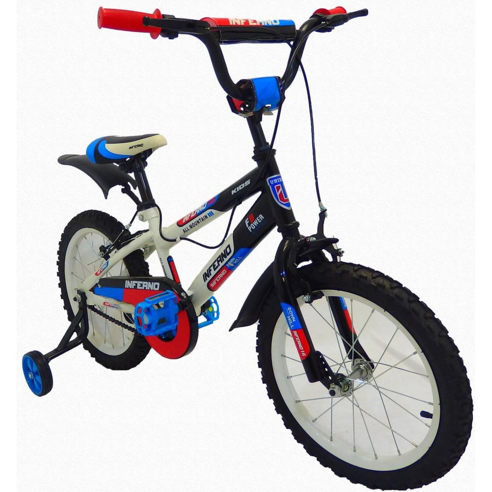Bicicleta Infantil para niño rodada 16 Inferno  - Blanco