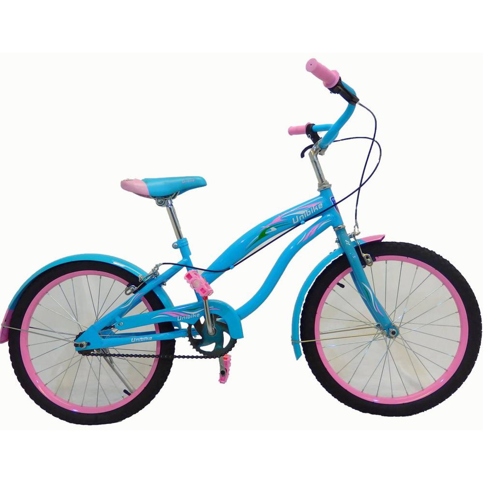 Bicicleta Infantil para niña rodada 20 Cielo-Rosa  - Celeste