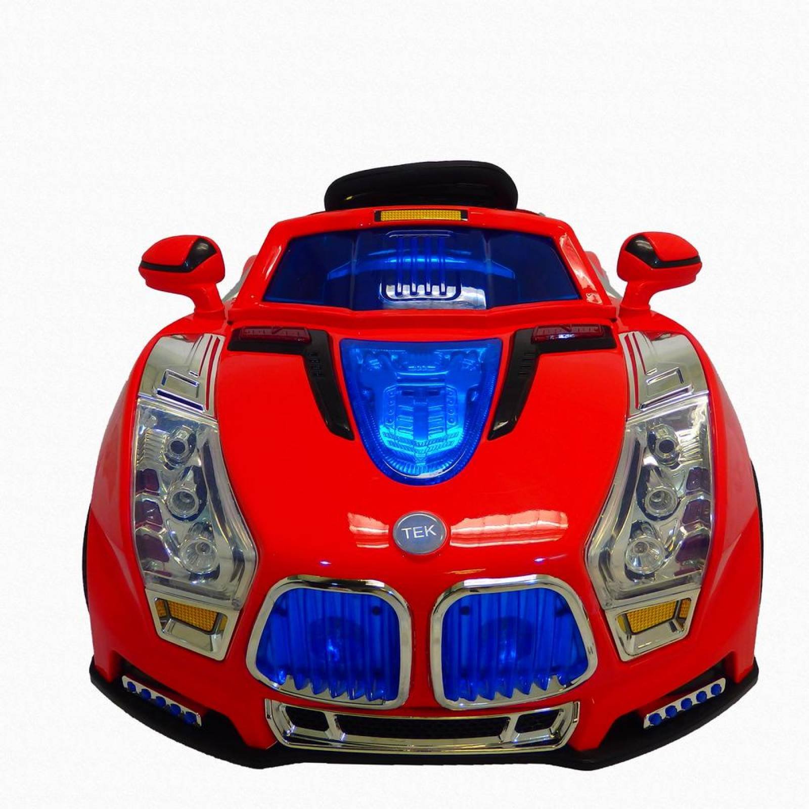 Carro eléctrico con música, luces y control remoto  - Rojo