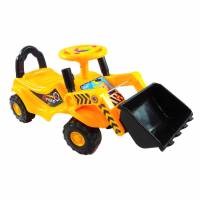 Montable Correpasillos Excavadora Con Sonido Amarillo