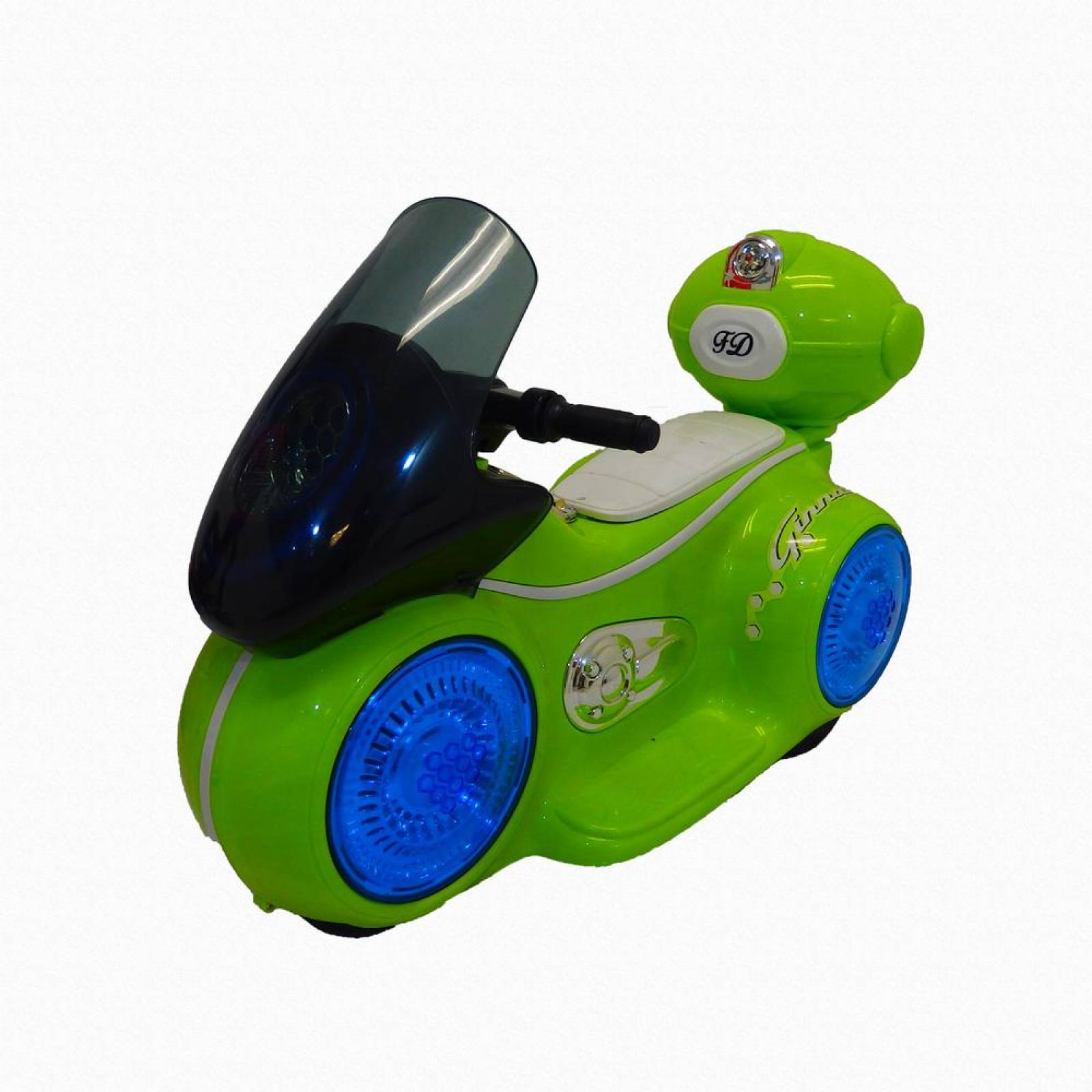 Motocicleta  deportiva eléctrica con sonido y led para niños  - Verde
