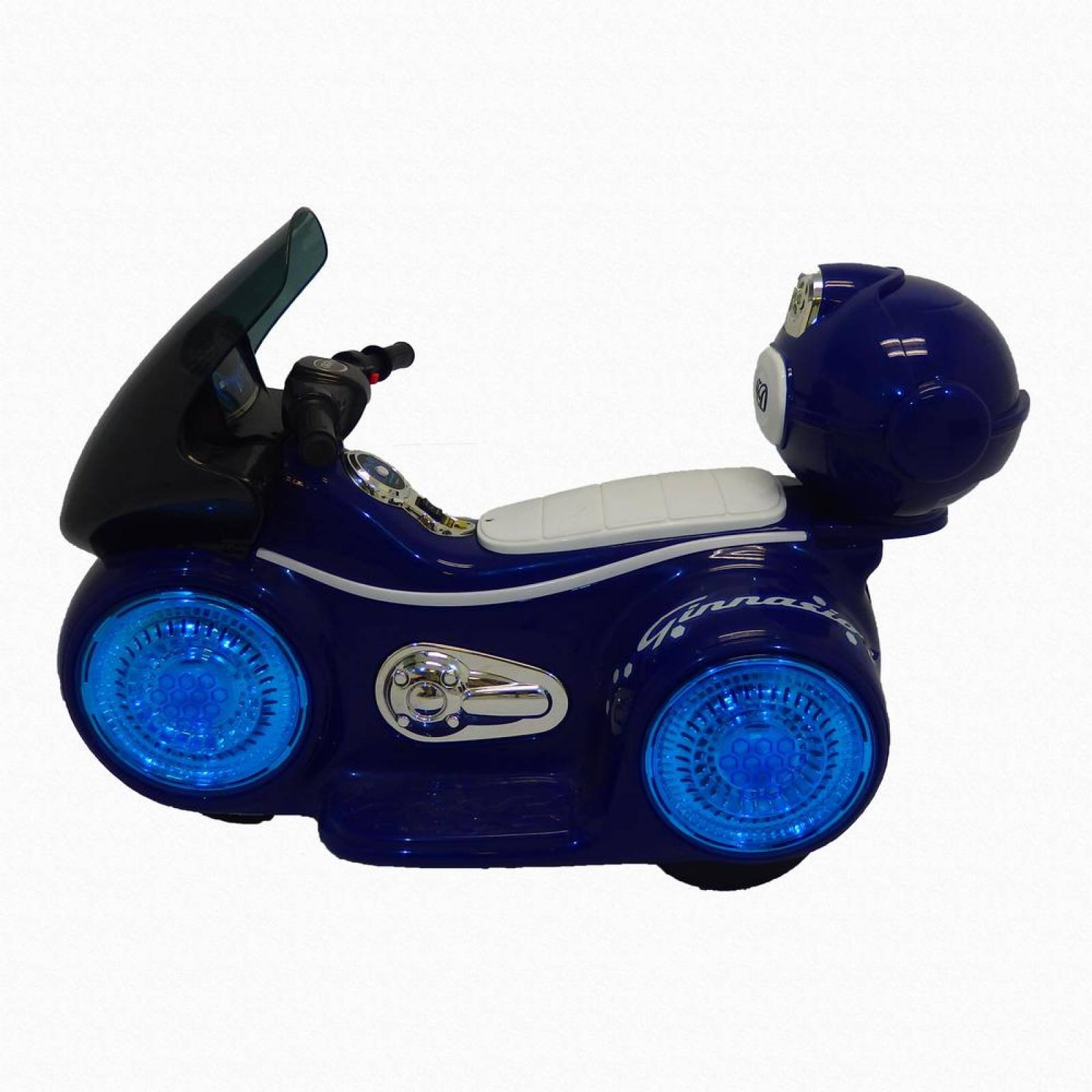 Motocicleta  deportiva eléctrica con sonido y led para niños  - Azul