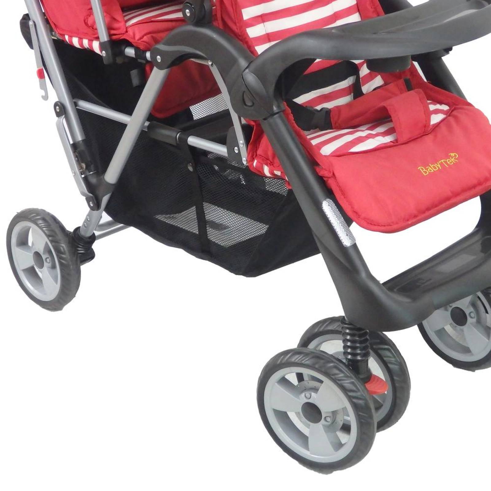 Carriolas Dobles Gemelar de Lujo Rojo 