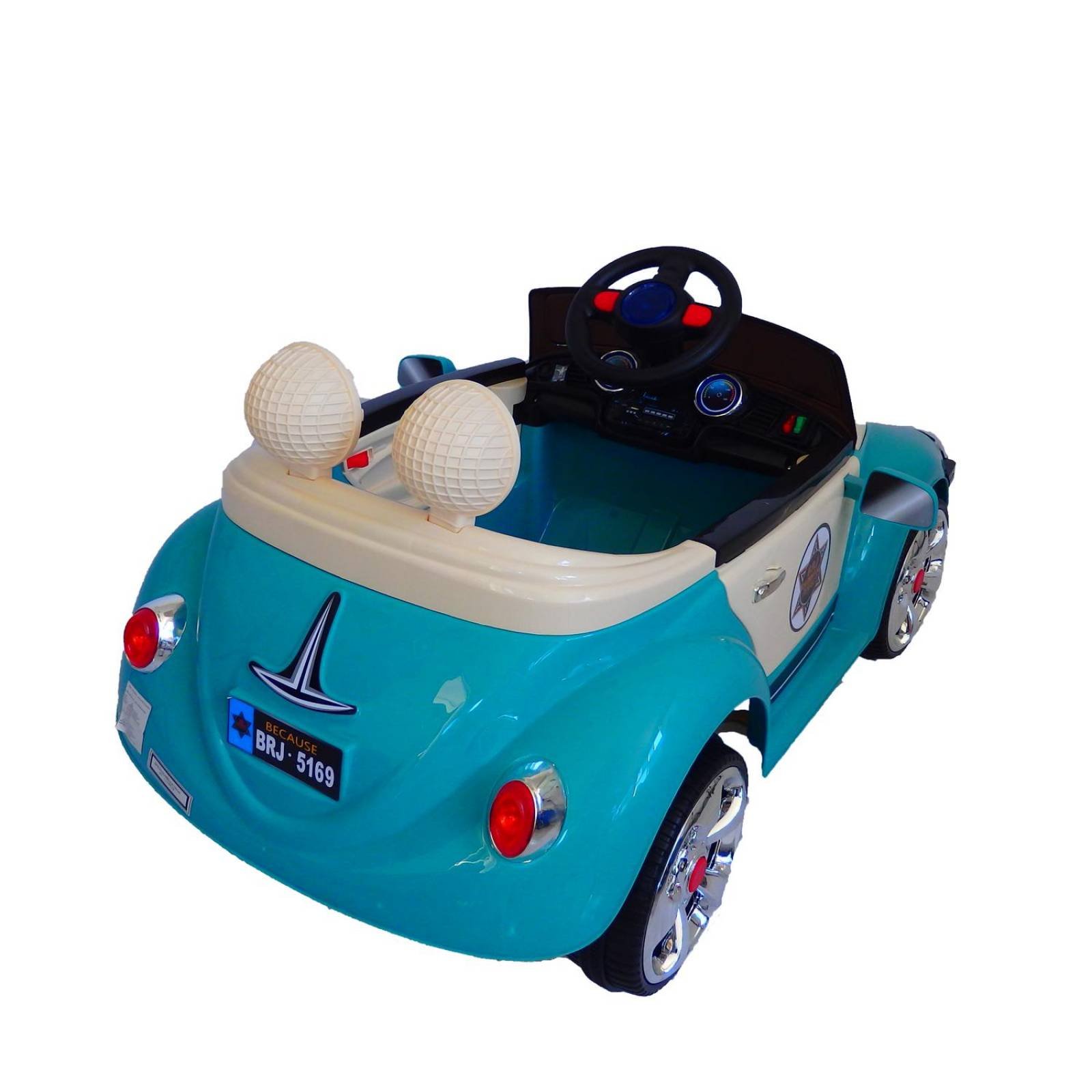 Carro Eléctrico Montable Bochito 6V con control remoto y usb Azul