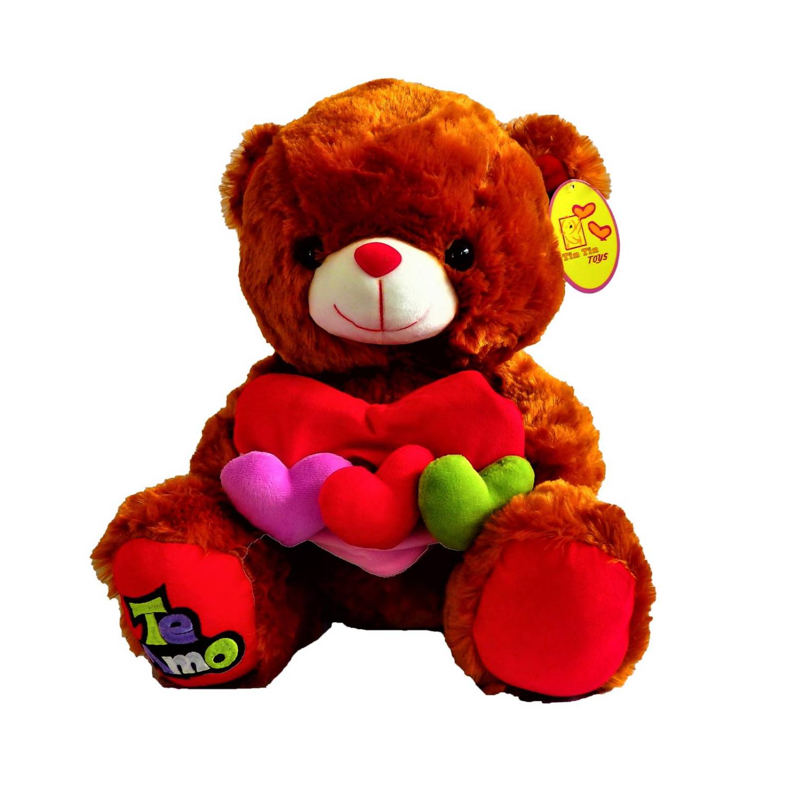 Peluche Oso Grande San Valentín 14 Febrero 33 cm  - Marrón