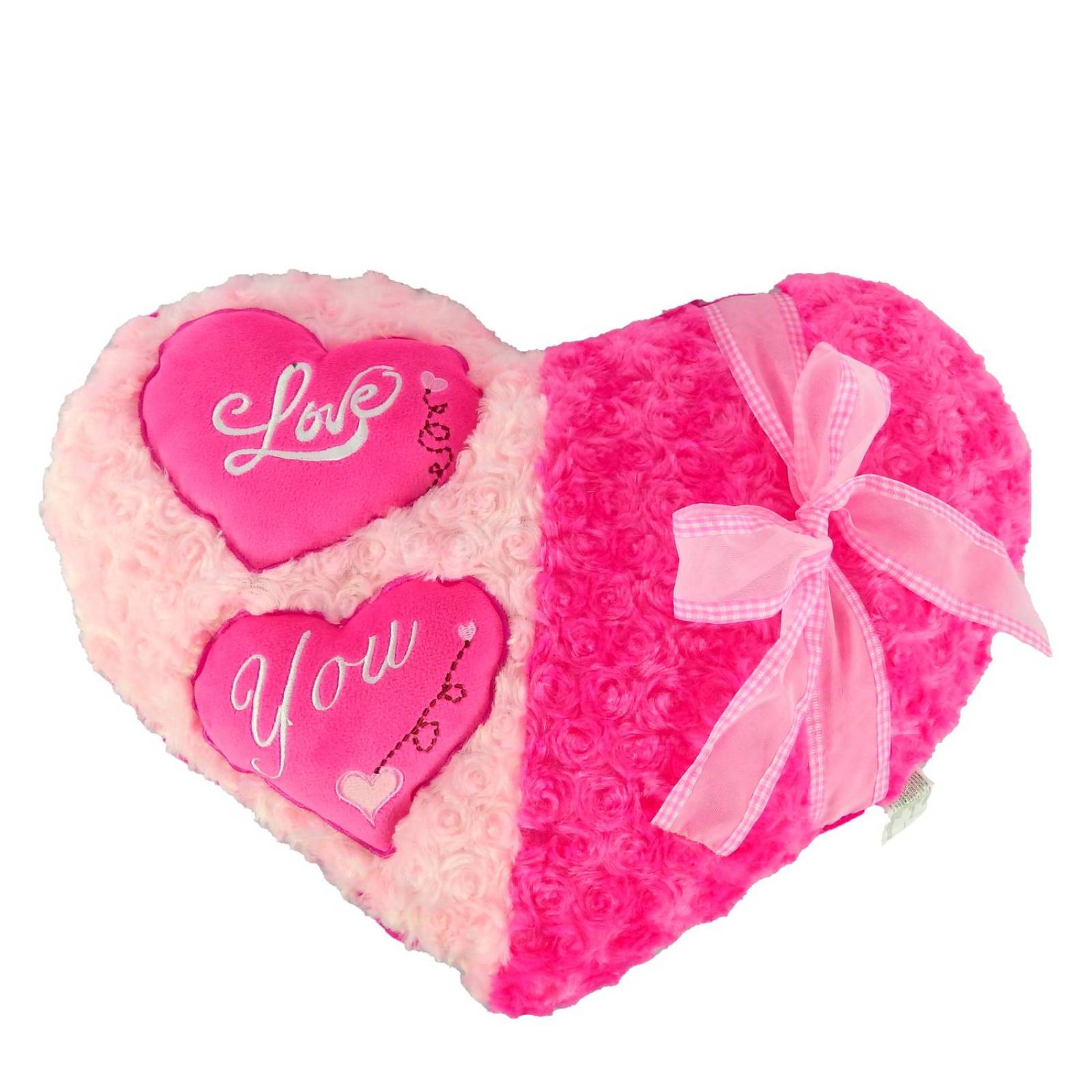 Peluche Corazon Grande San Valentín 14 Febrero 30 cm  - Rosa