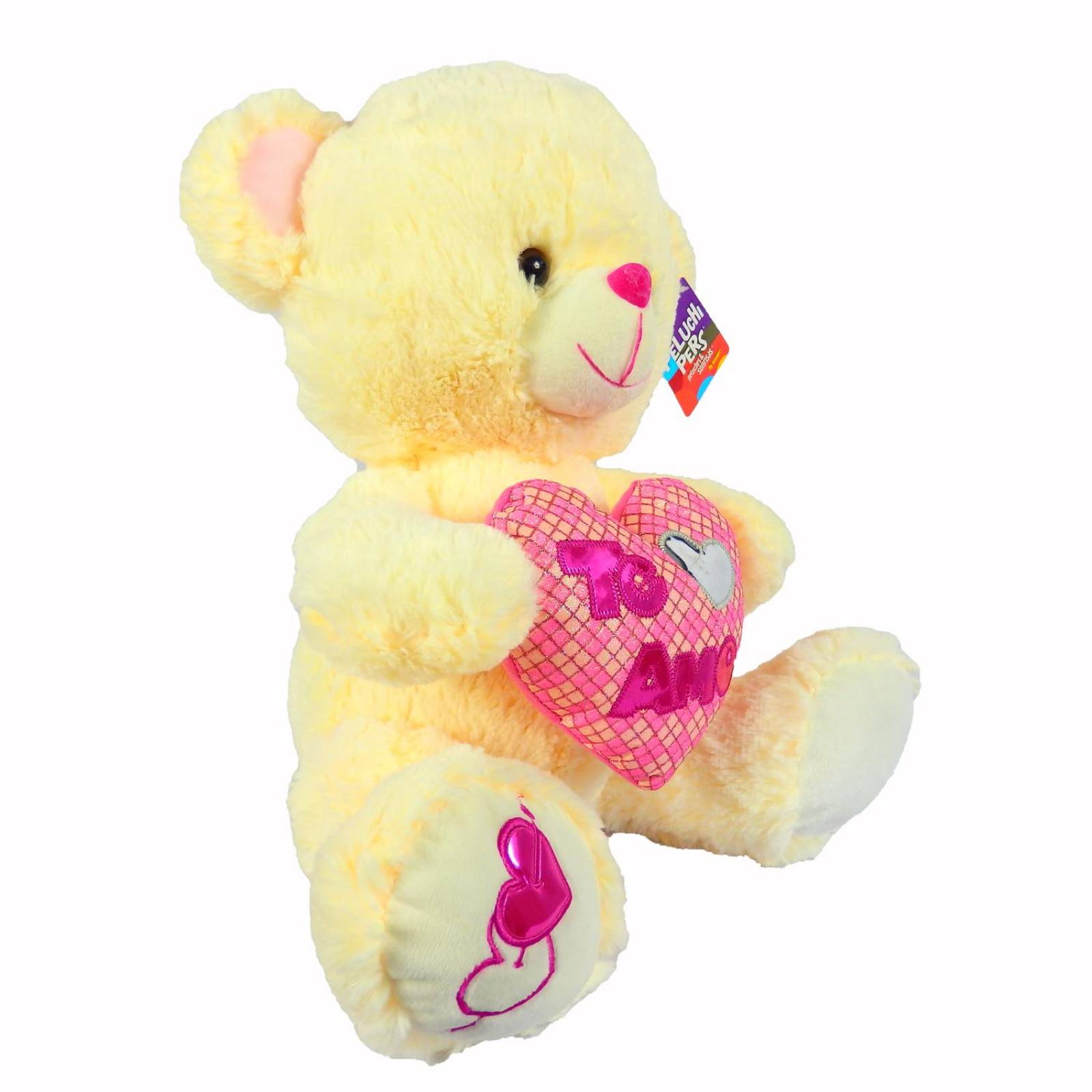 Peluche Oso Grande San Valentín 14 Febrero 40cm  - Beige 