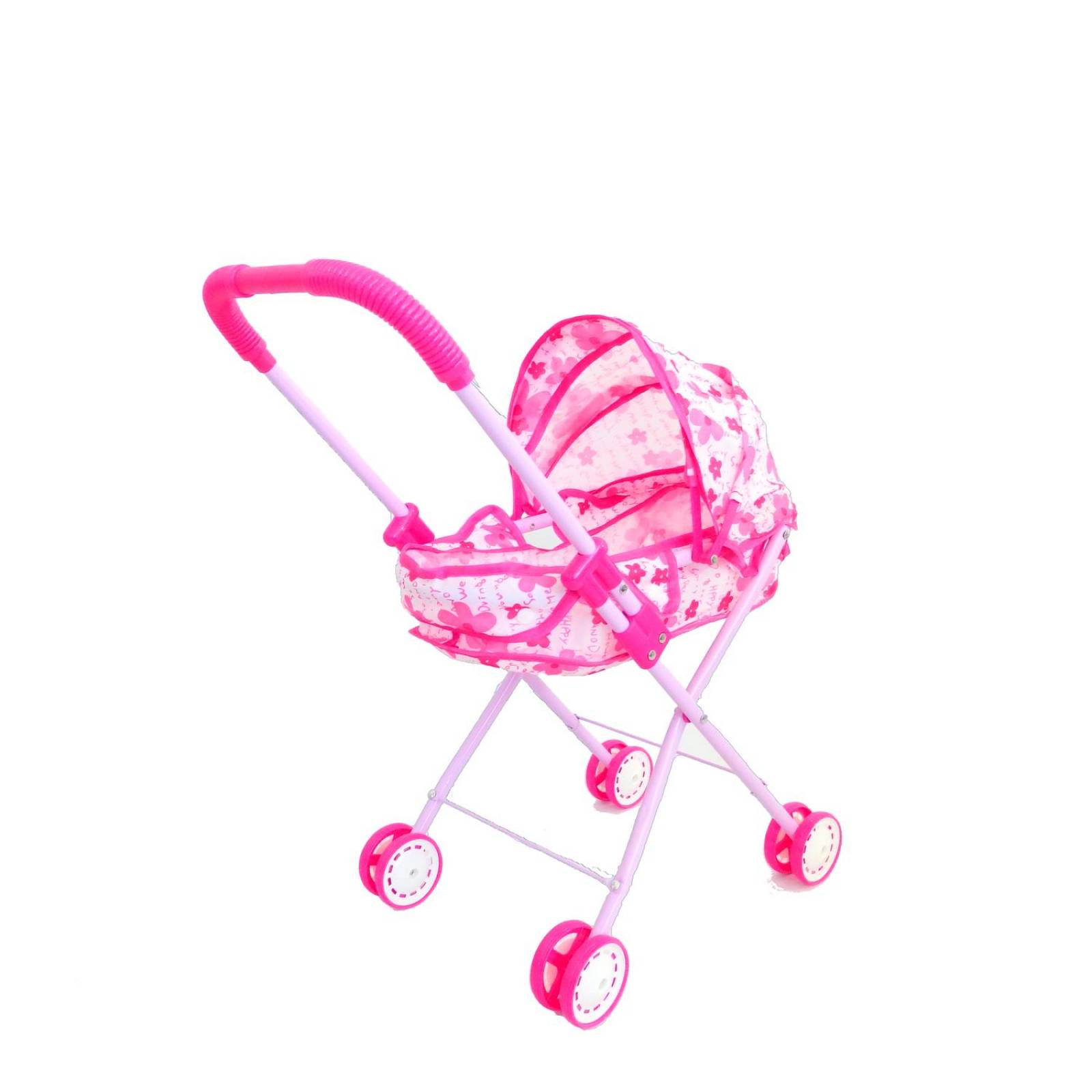 Carriola para muñeca de metal de juguete para niñas Rosa
