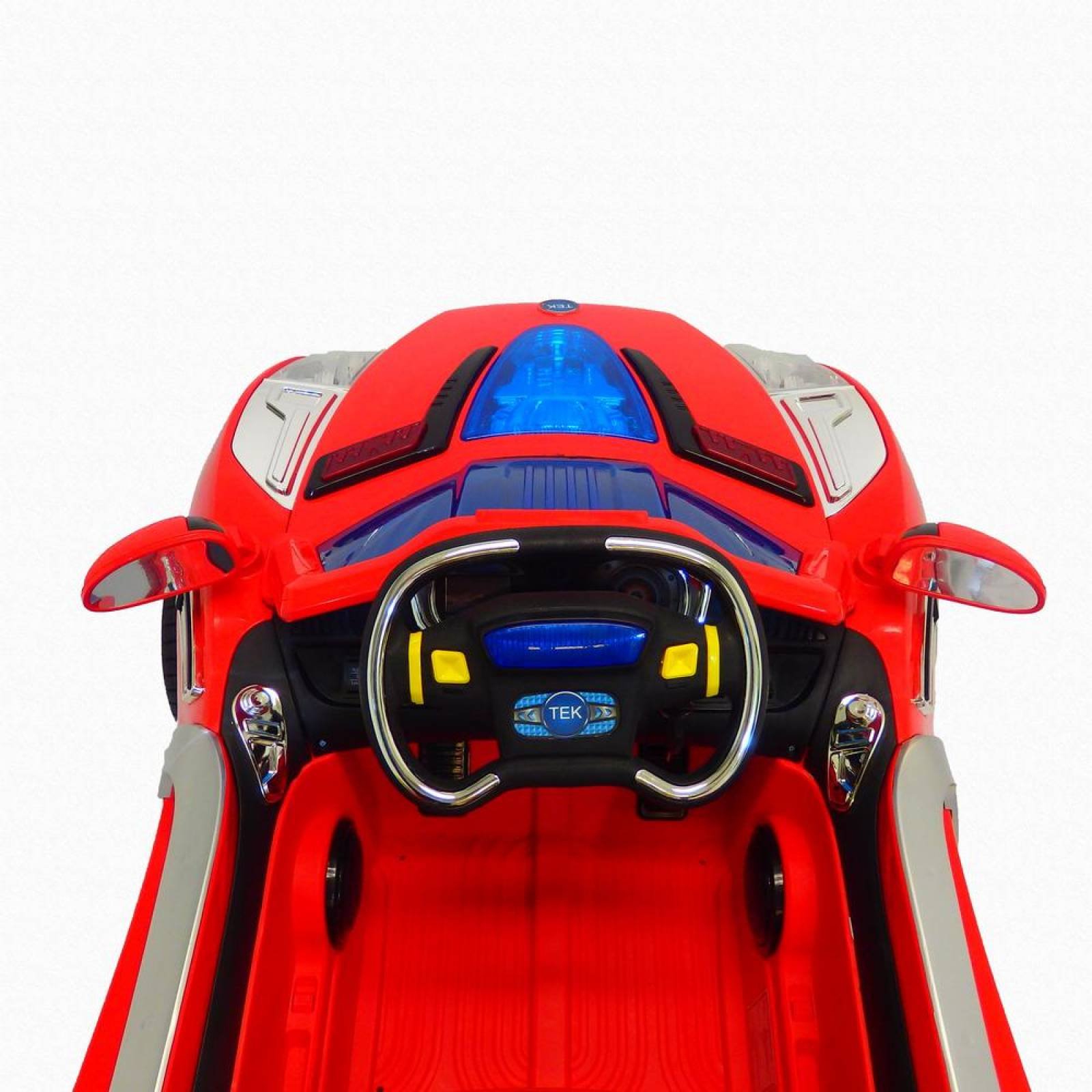 Carro eléctrico Rojo con música, luces y control remoto 