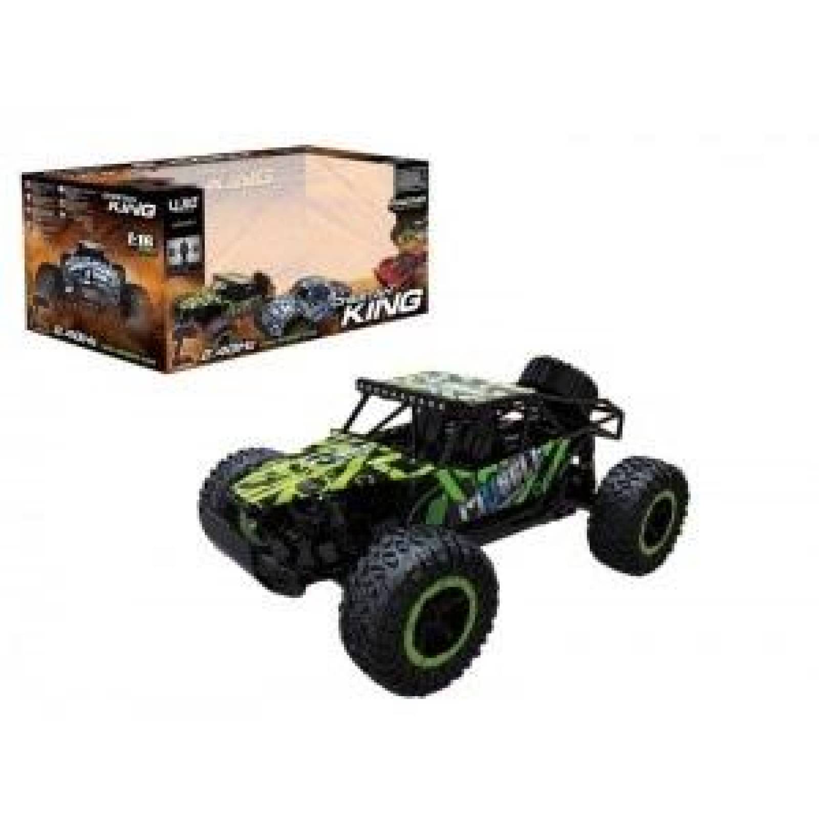 Carro Control Remoto a Escala 4x4, 25 km/h, 1:16, 2.4GHz - Verde