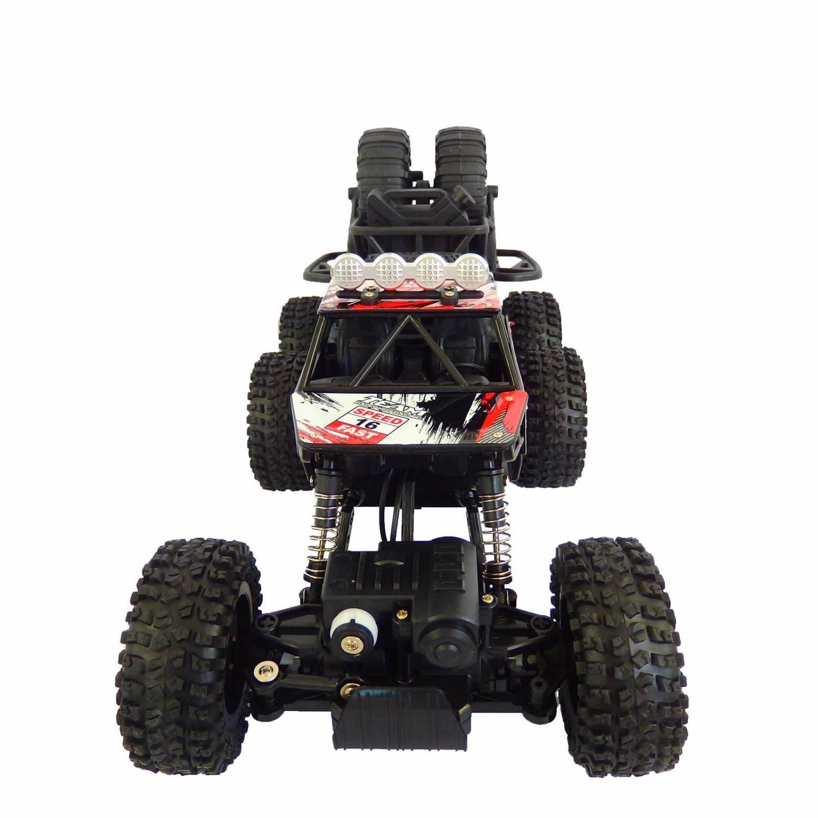 Carro Control Remoto a Escala 6x6, 25 km/h, 1:14, 2.4GHz Rojo