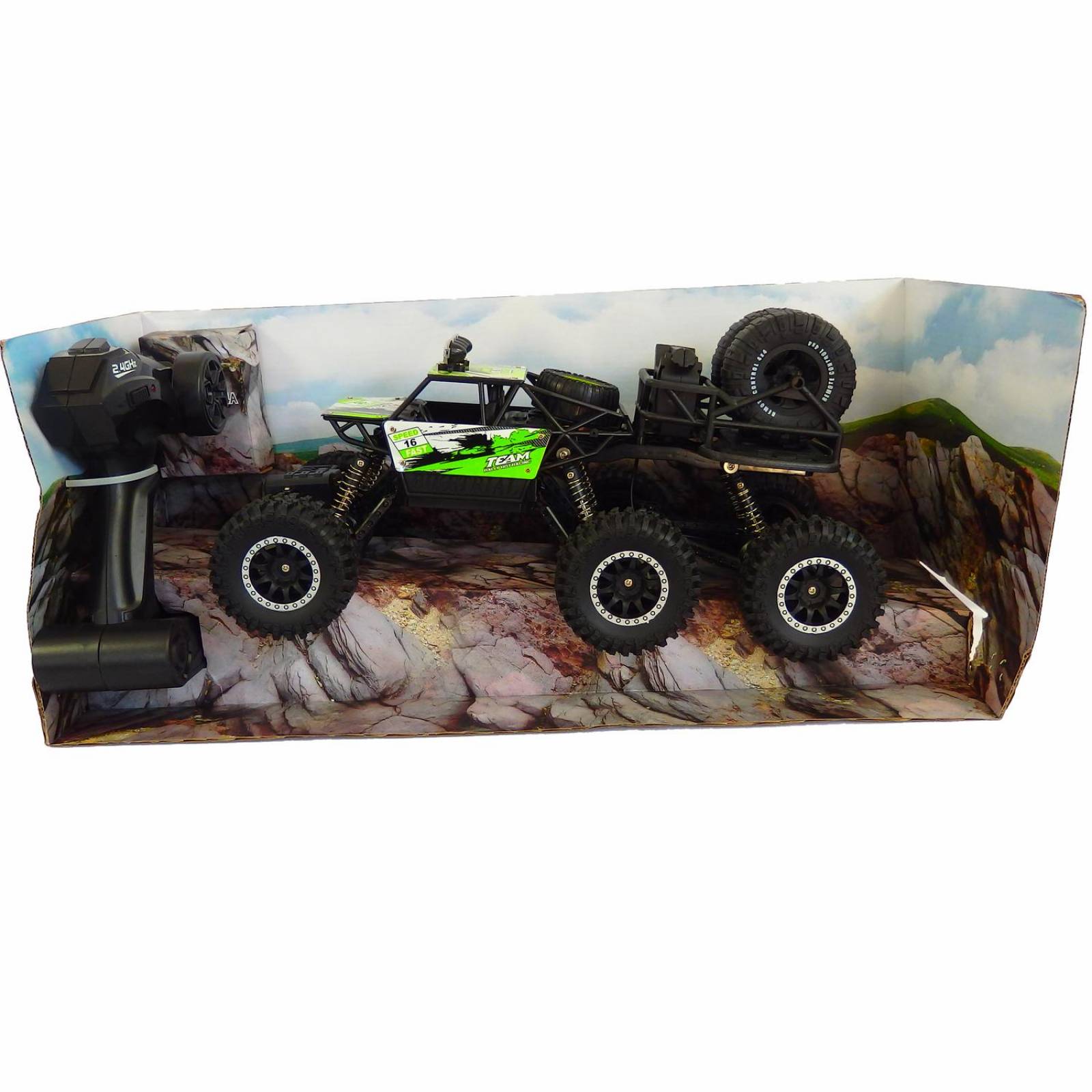 Carro Control Remoto a Escala 6x6, 15 km/h, 1:14, 2.4GHz  - Verde