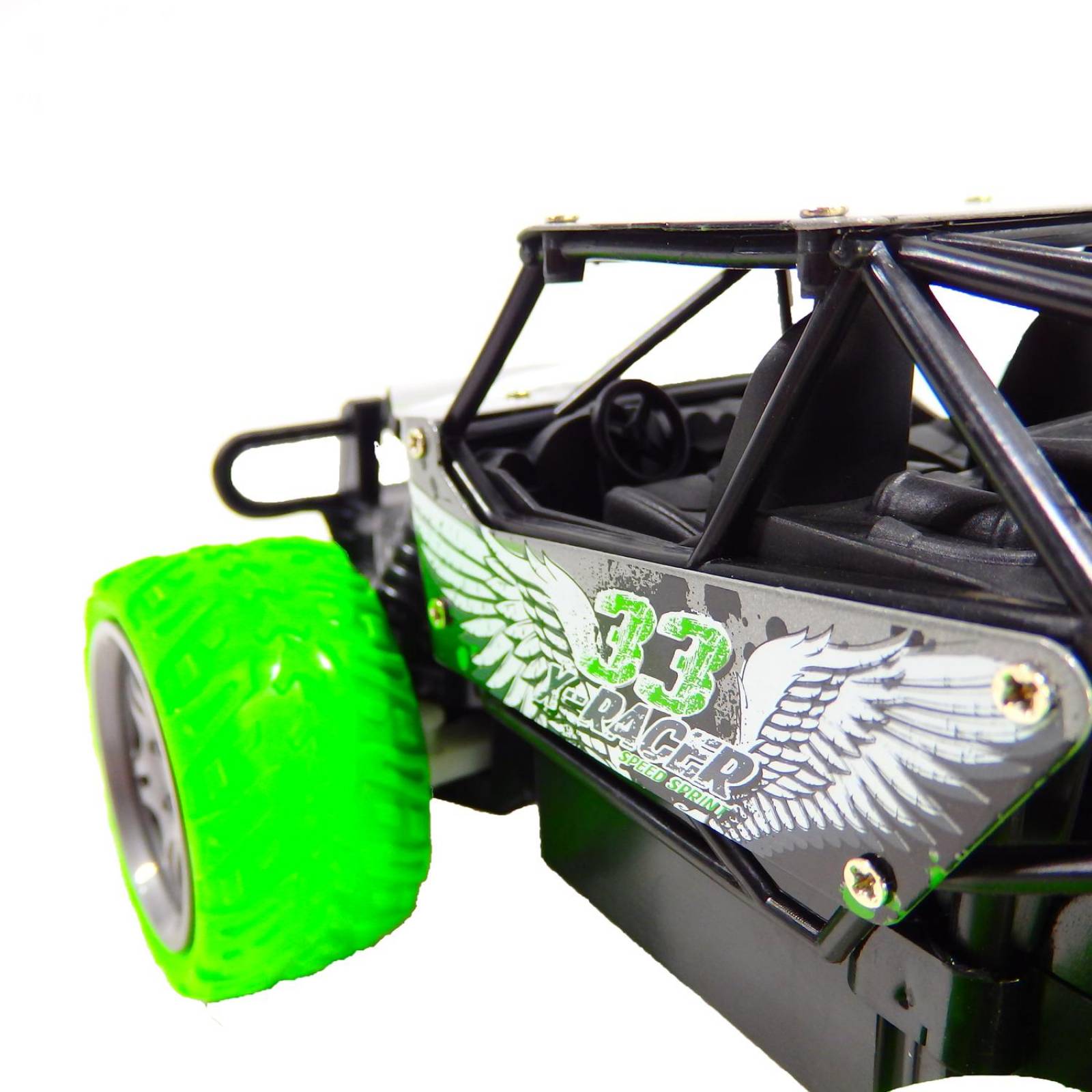 Carro Control Remoto a Escala 4x4, 15 km/h, 1:18, 2wd Verde