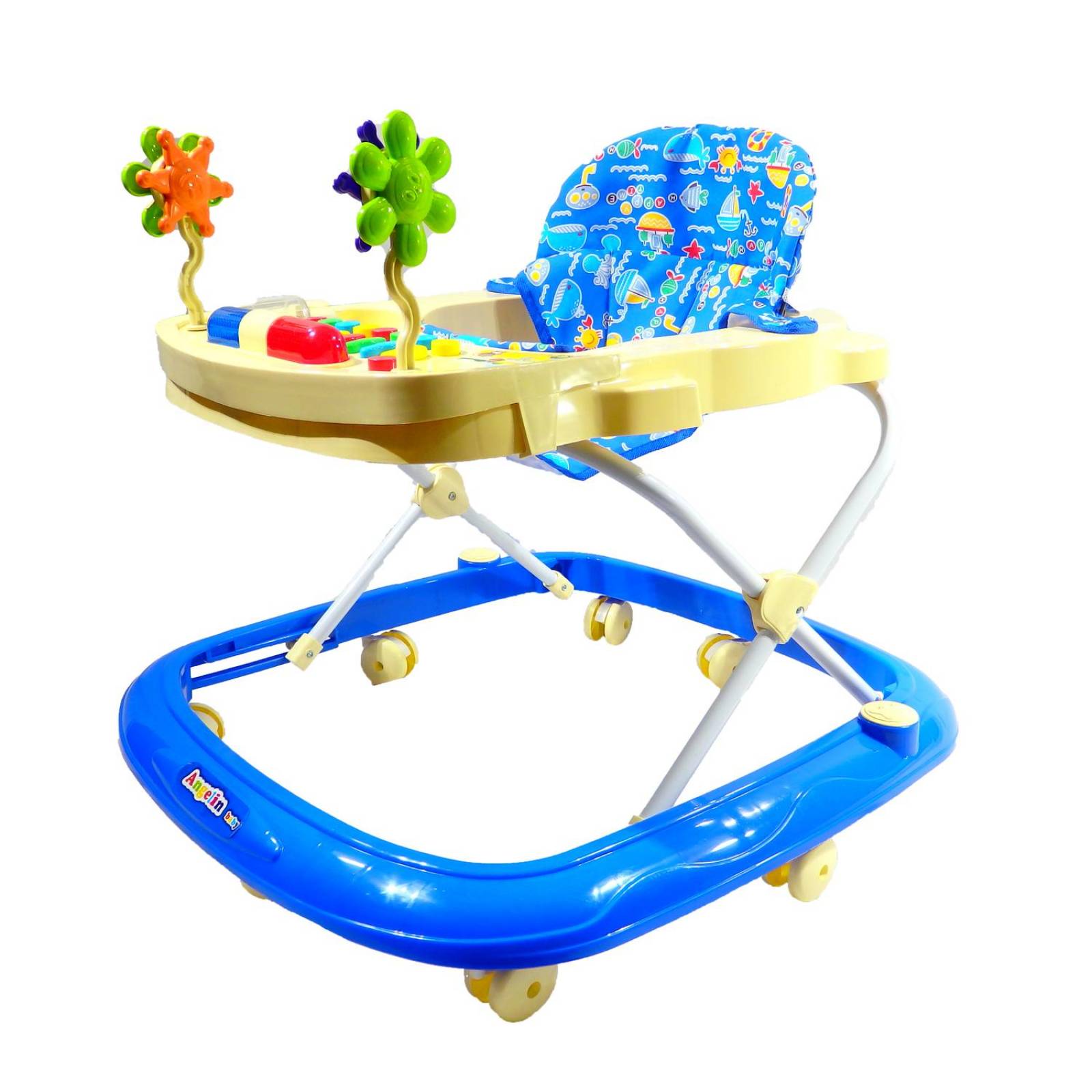 Andadera para Bebé Angelin Baby con charola musical Azul
