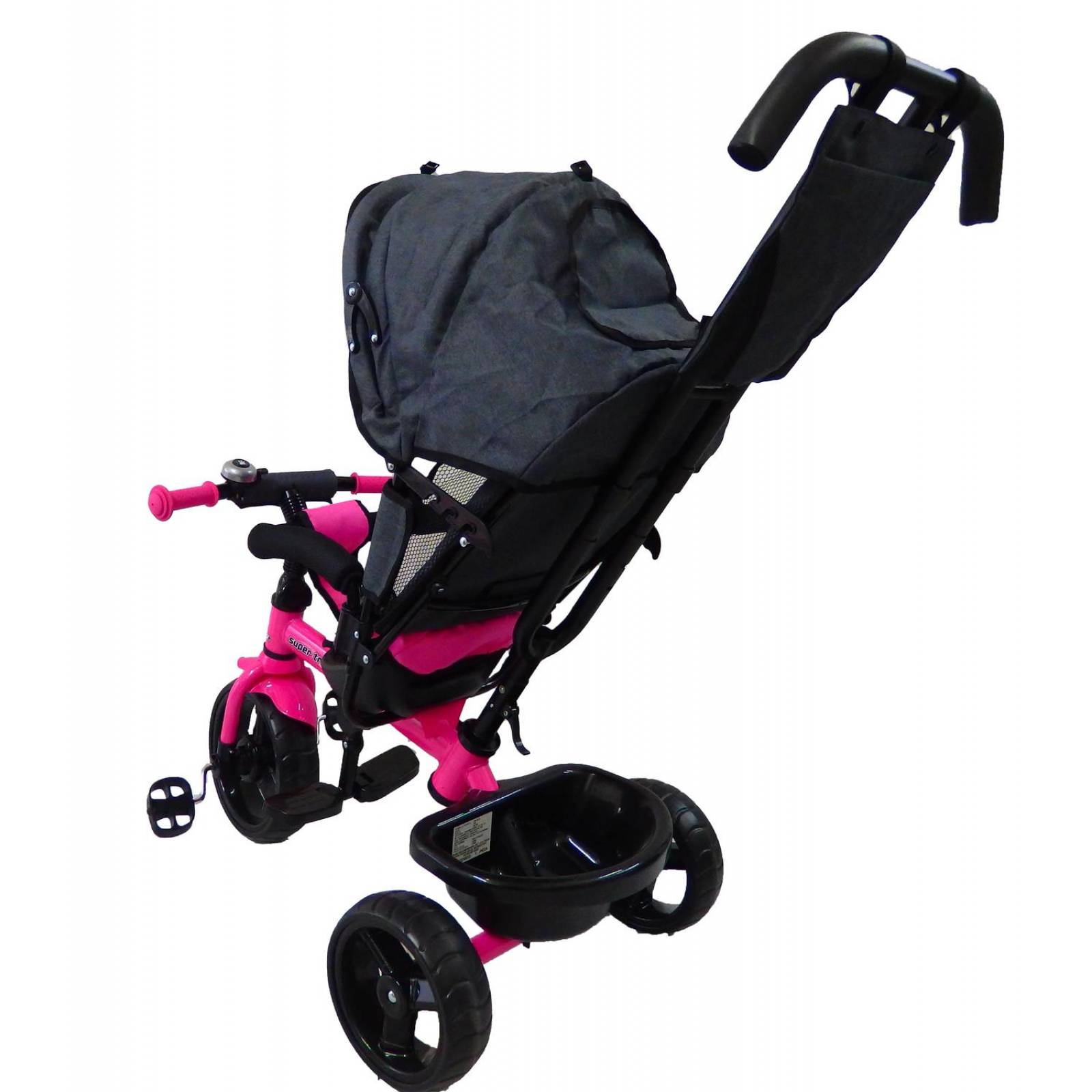 Triciclo para Bebe de lujo, 6 en 1, 6m a 5 años  - Rosa