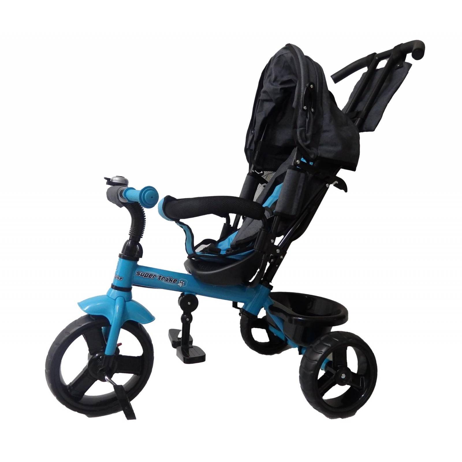 Triciclo para Bebe de lujo, 6 en 1, 6m a 5 años  - Azul