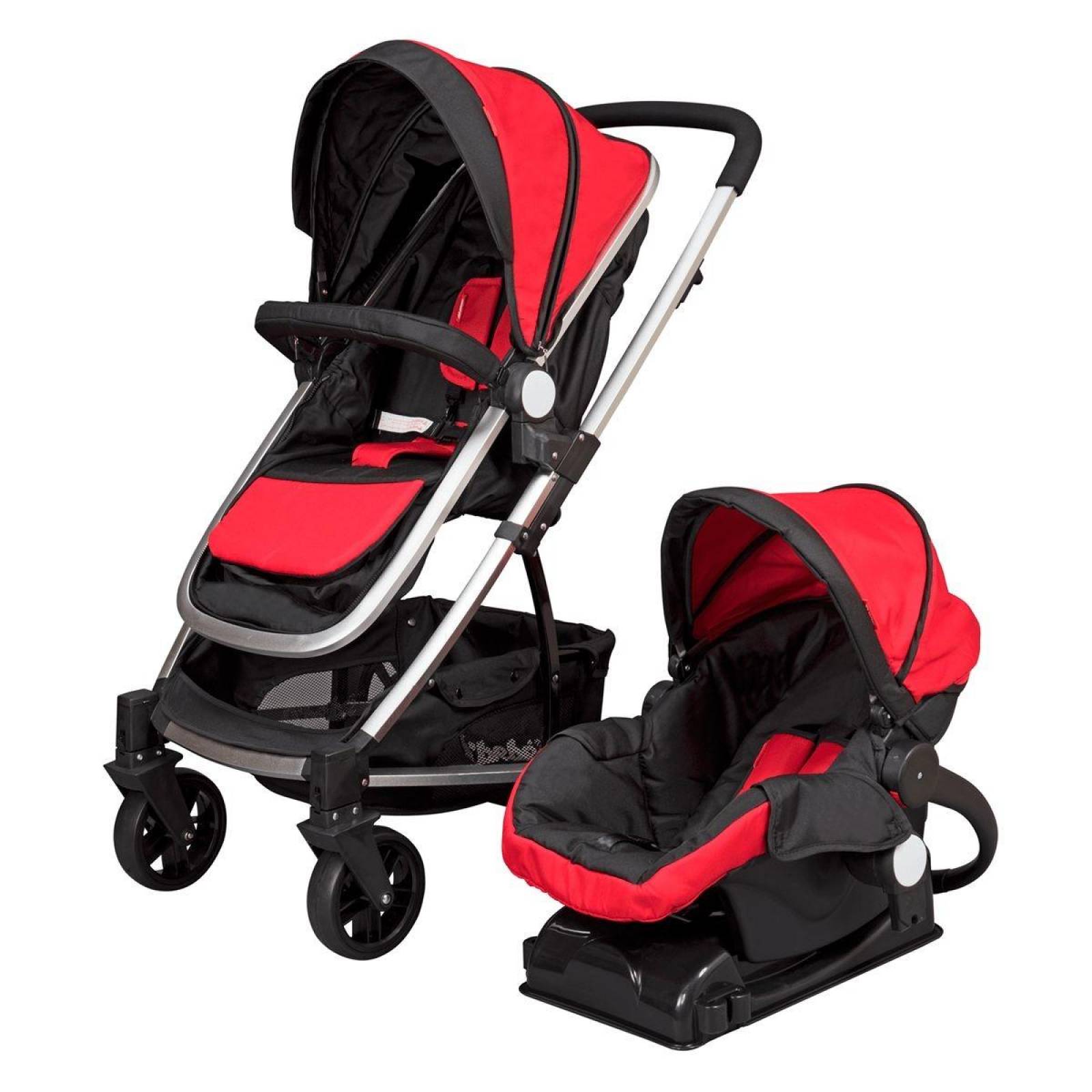 Carreolas con Portabebe Travel System Crown reversible - Rojo
