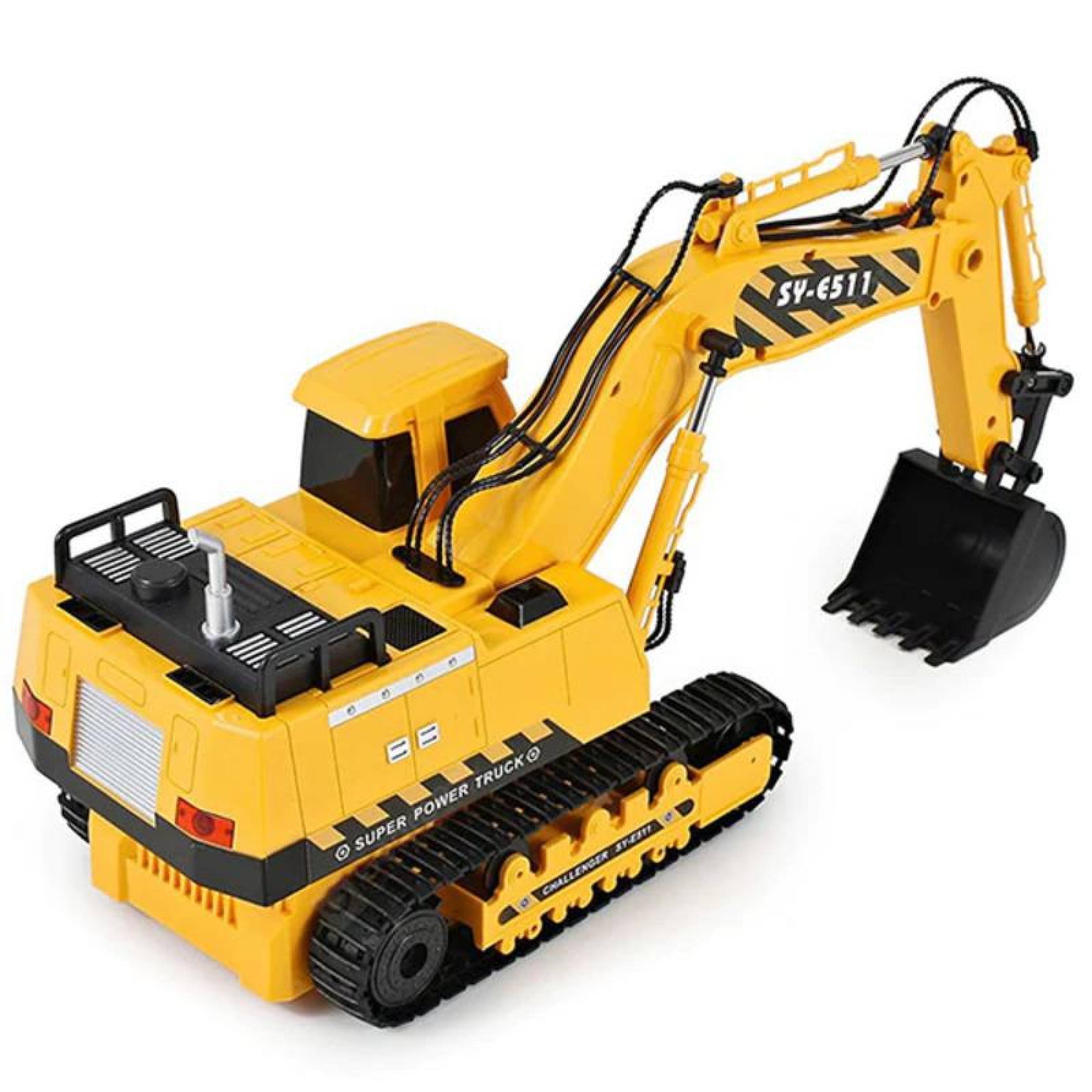 Camión Pesado de Construcción Excavadora juguete RC Escala 1:20  - Retroexcavador