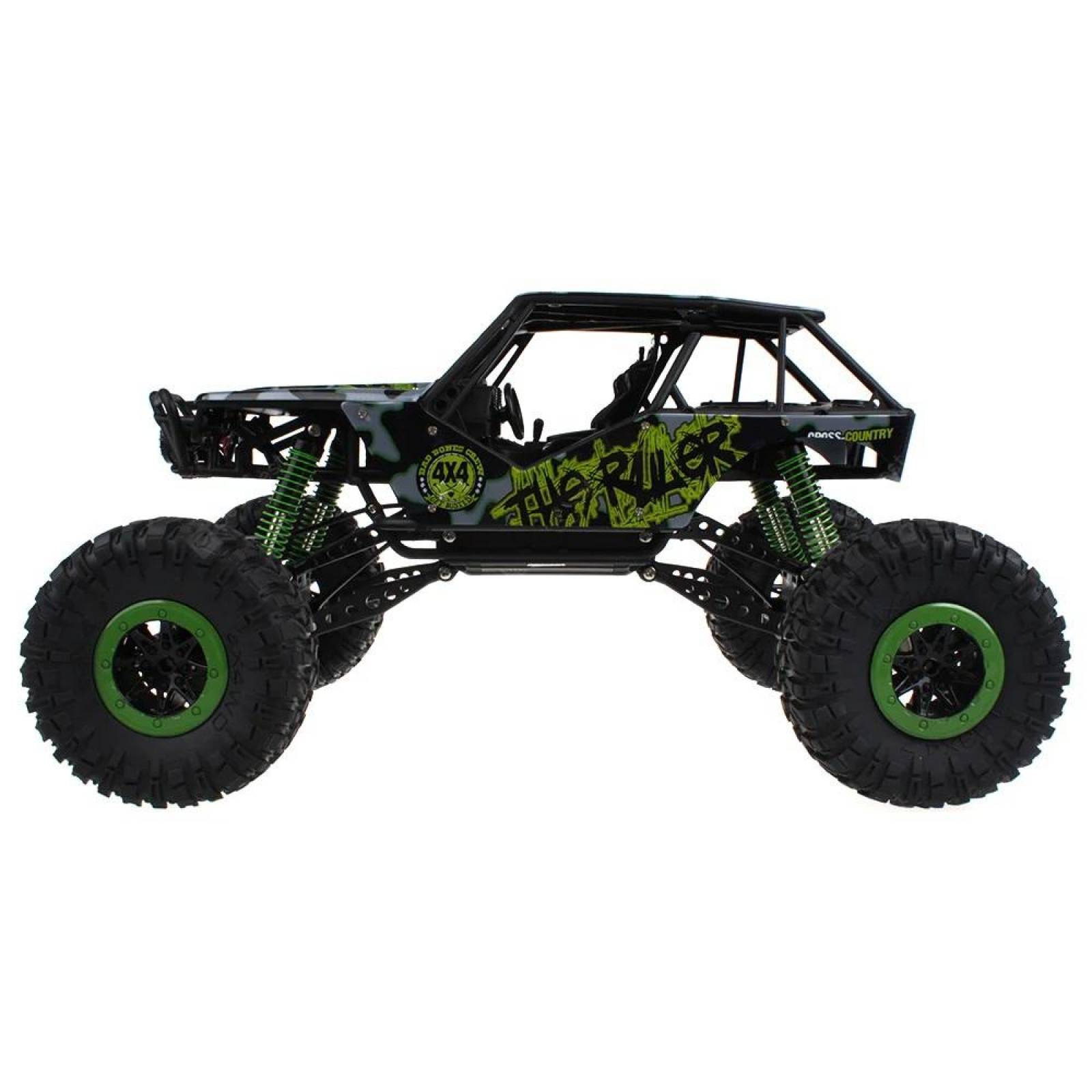 Carro Control Remoto Rally Camuflaje 4x4 25 km/h 1:10  - Verde