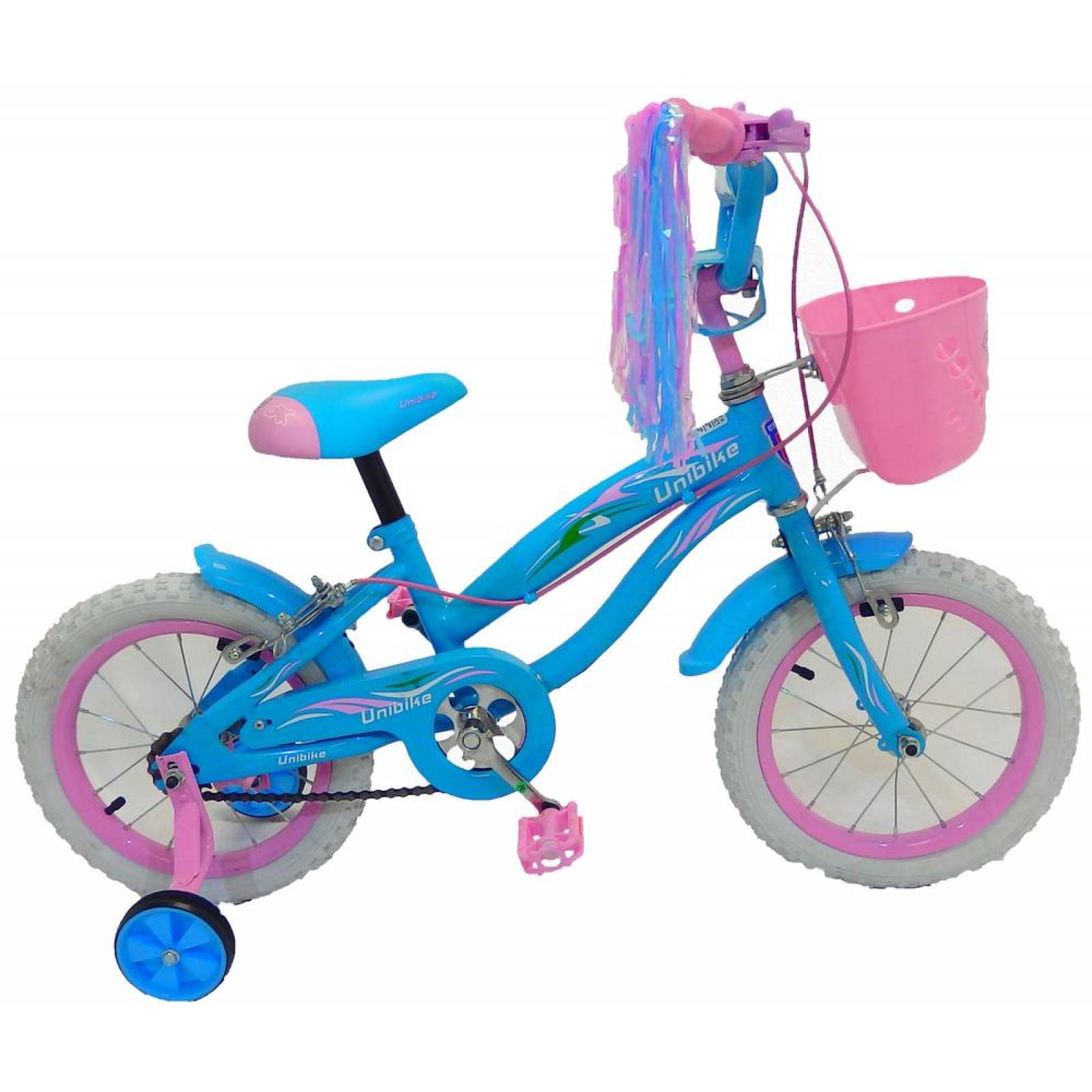 Bicicleta Infantil para niña rodada 14 Cielo-Rosa  - Azul