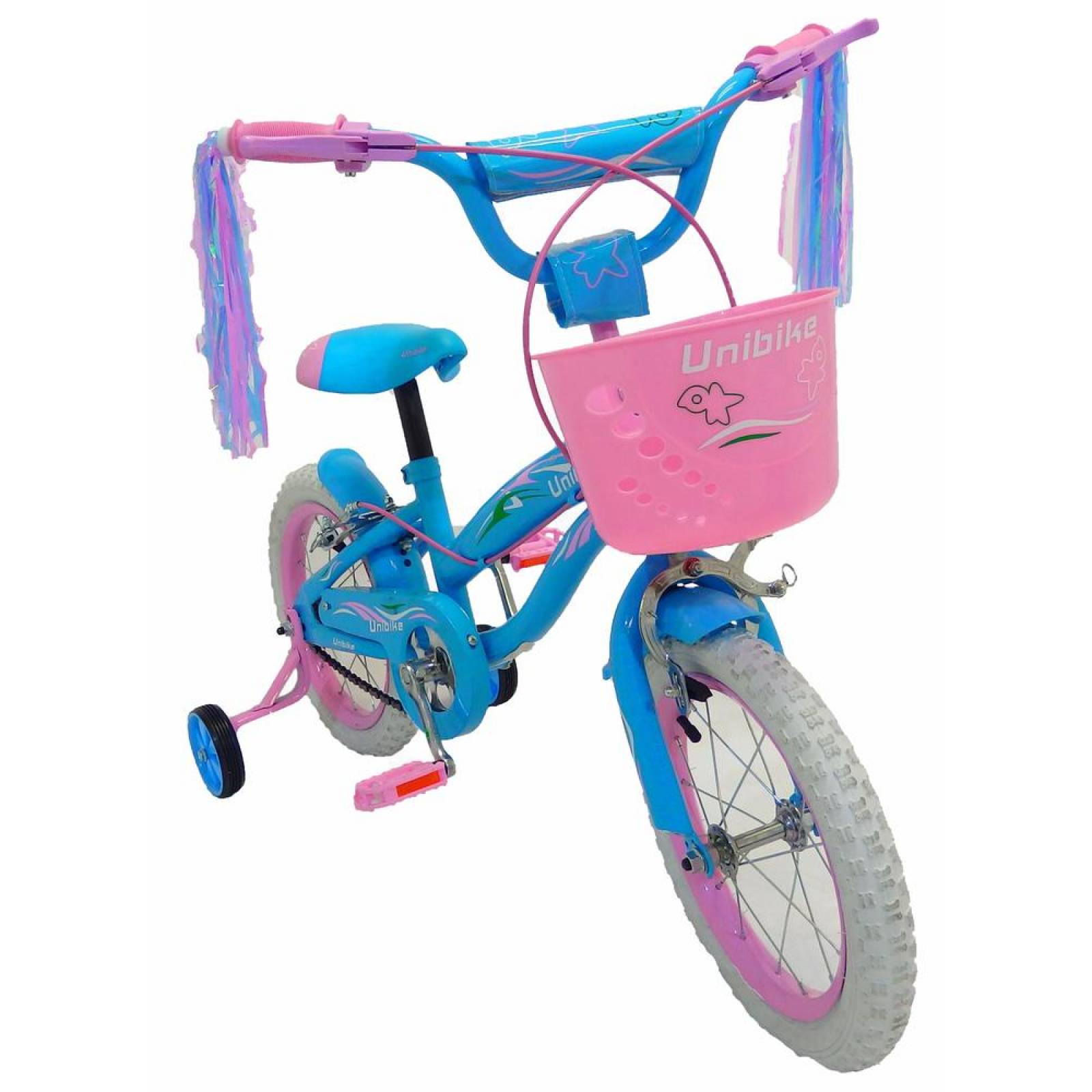 Bicicleta Infantil para niña rodada 14 Cielo-Rosa  - Azul