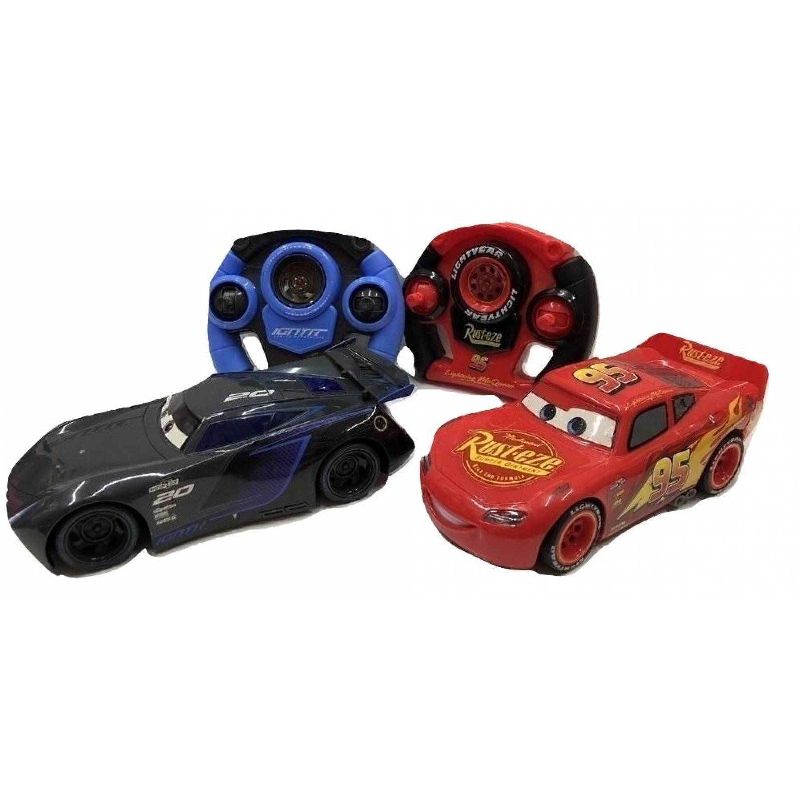 Carro Control Remoto Set 2 pz Cars Rayo Mcqueen, Jackson  - Cars