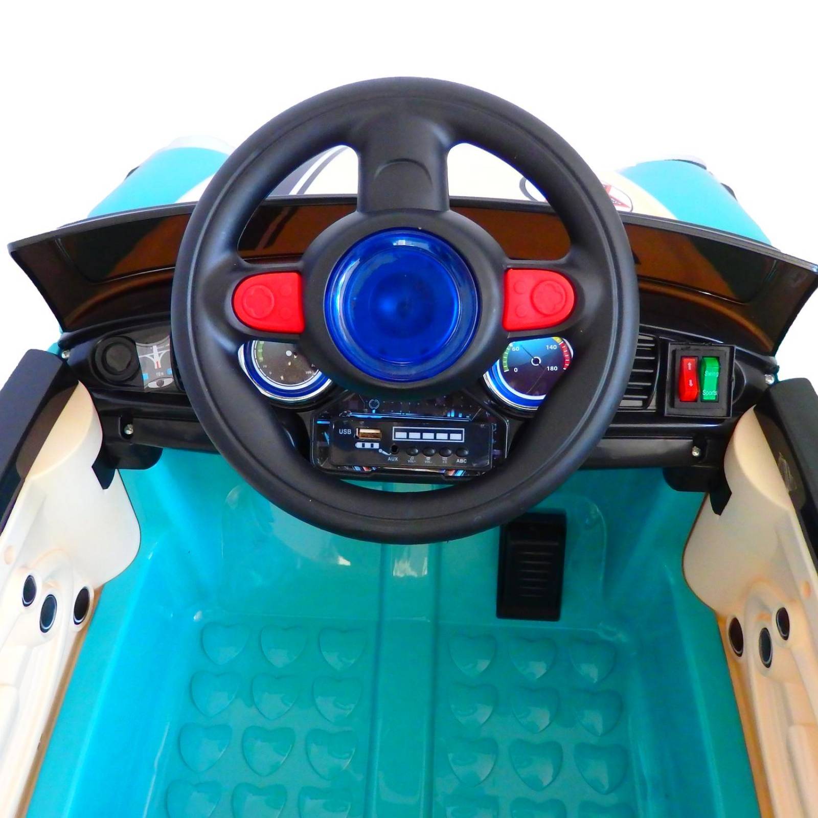 Carro Eléctrico Montable Bochito 6V Control Remoto USB  - Azul.