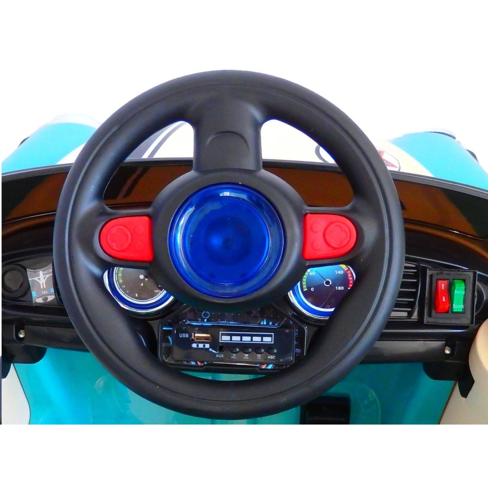 Carro Eléctrico Montable Bochito 6V Control Remoto USB  - Azul.