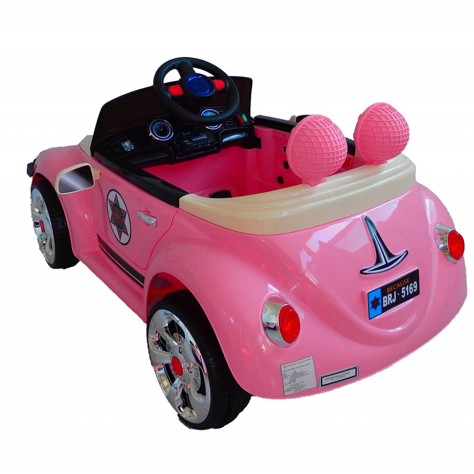 Carro Eléctrico Montable Bochito 6V Control Remoto USB  - Rosa.