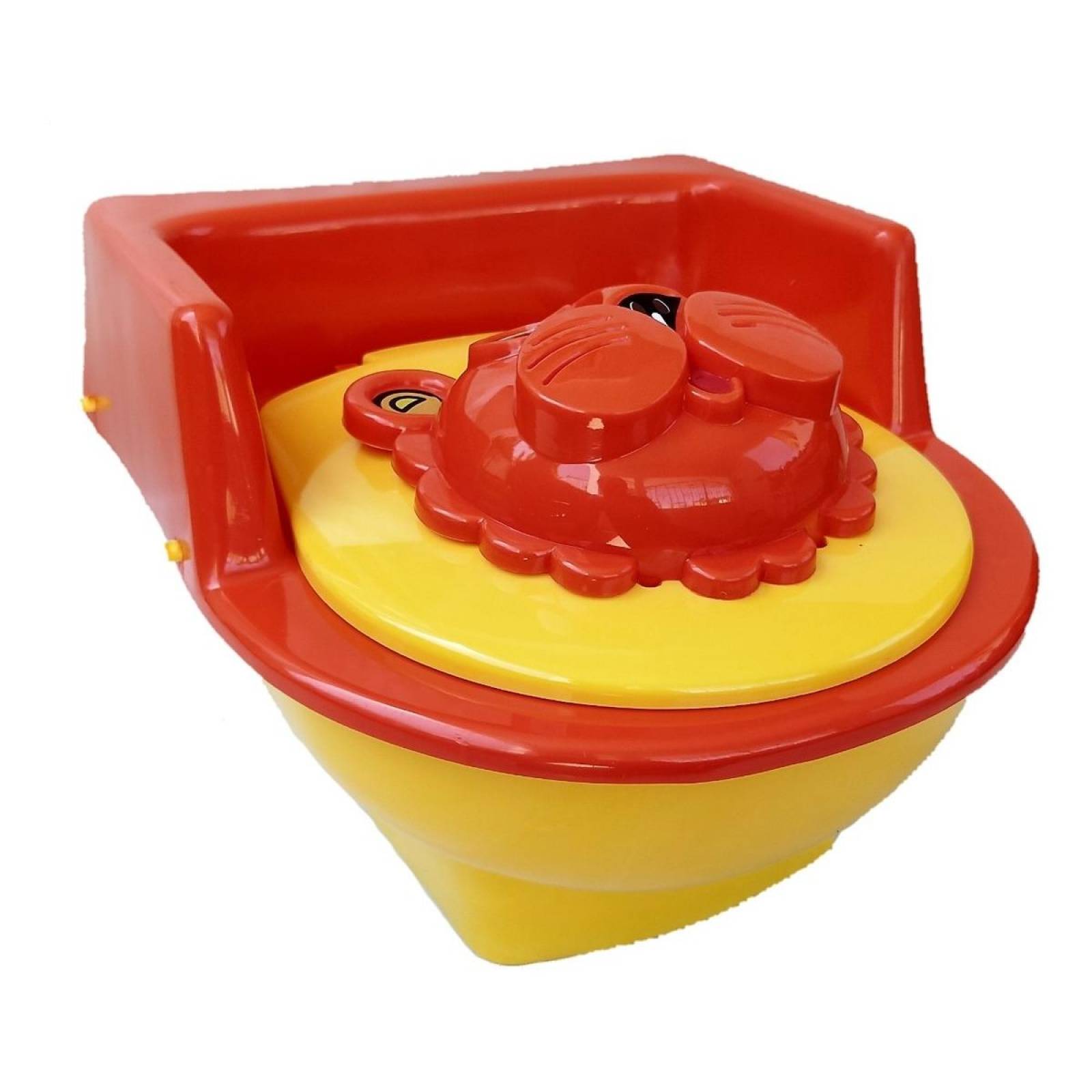 Baño Entrenador Bacinica Diseño Caritas de Animalitos  - Leon Naranja